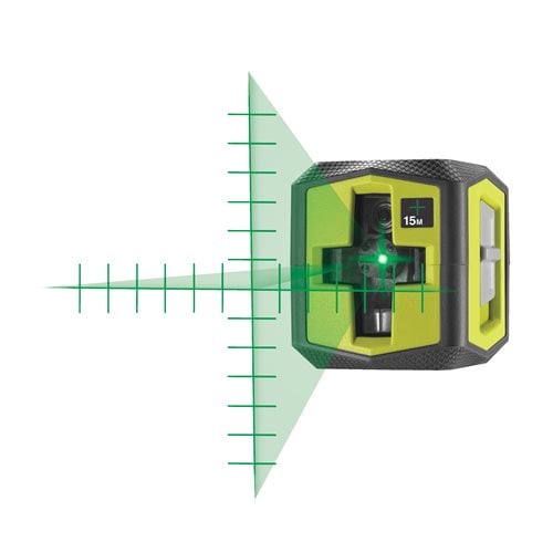 Zelený křížový laser s mřížkami