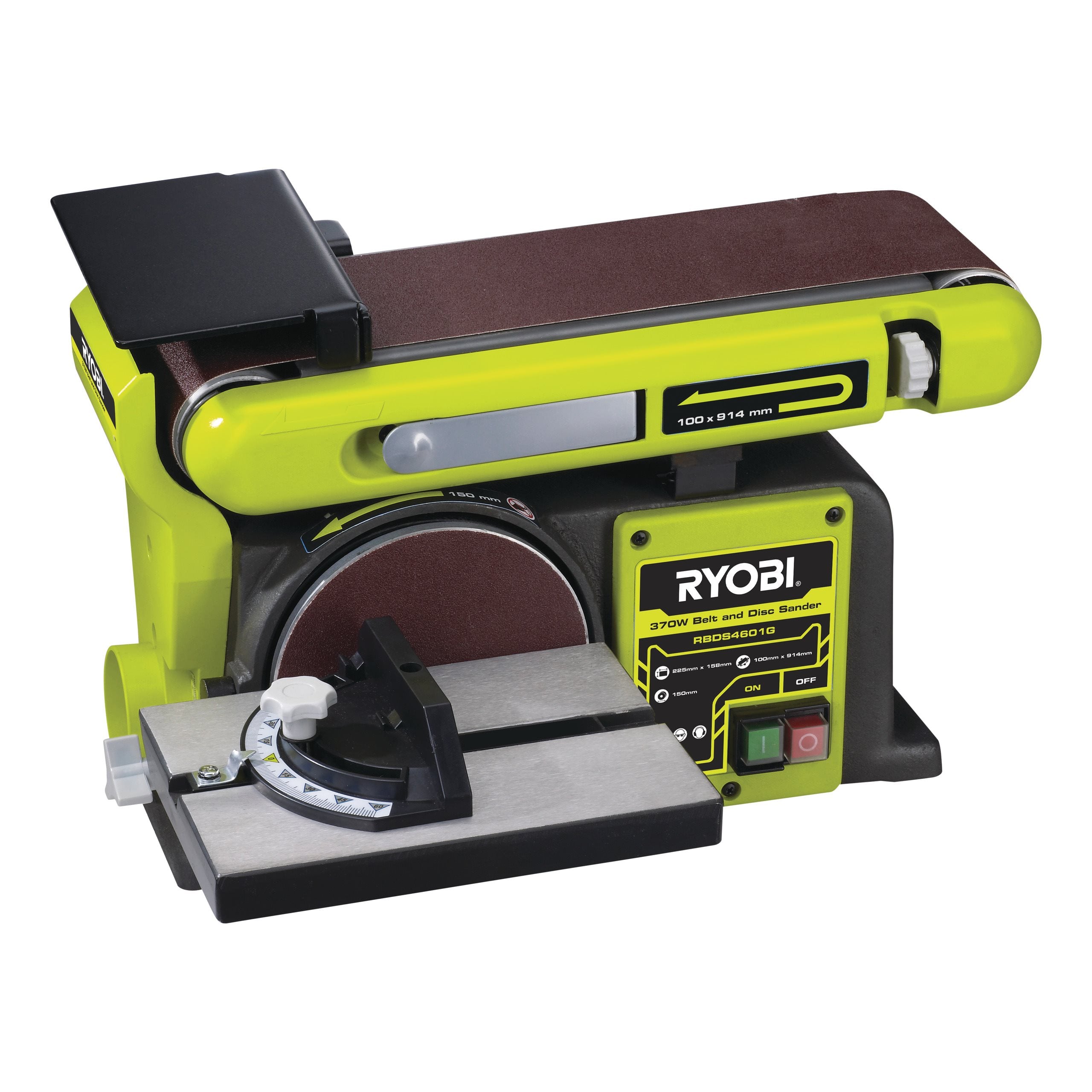 Ponceuse stationnaire à bande et à disque 370 W
