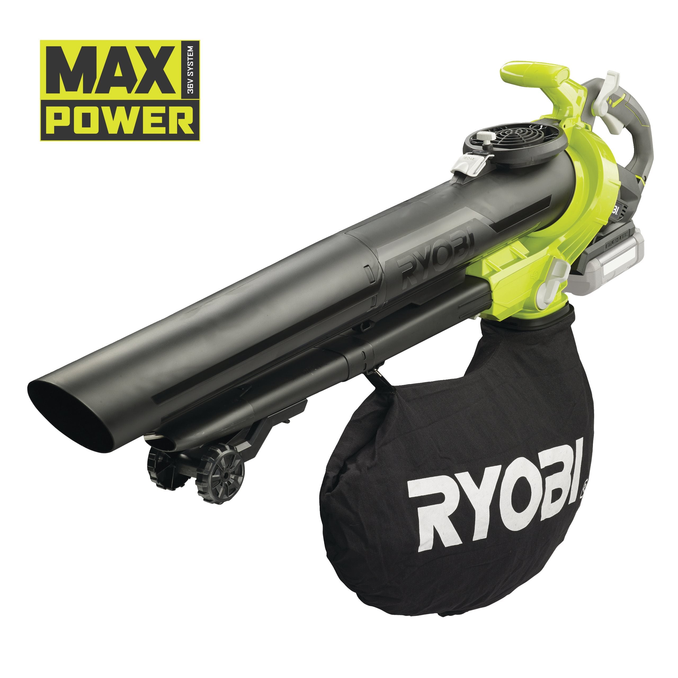 Souffleur RYOBI RBV36B – 36V Brushless, 3-en-1, Collecteur 45L, Vitesse 235 km/h - vue 4