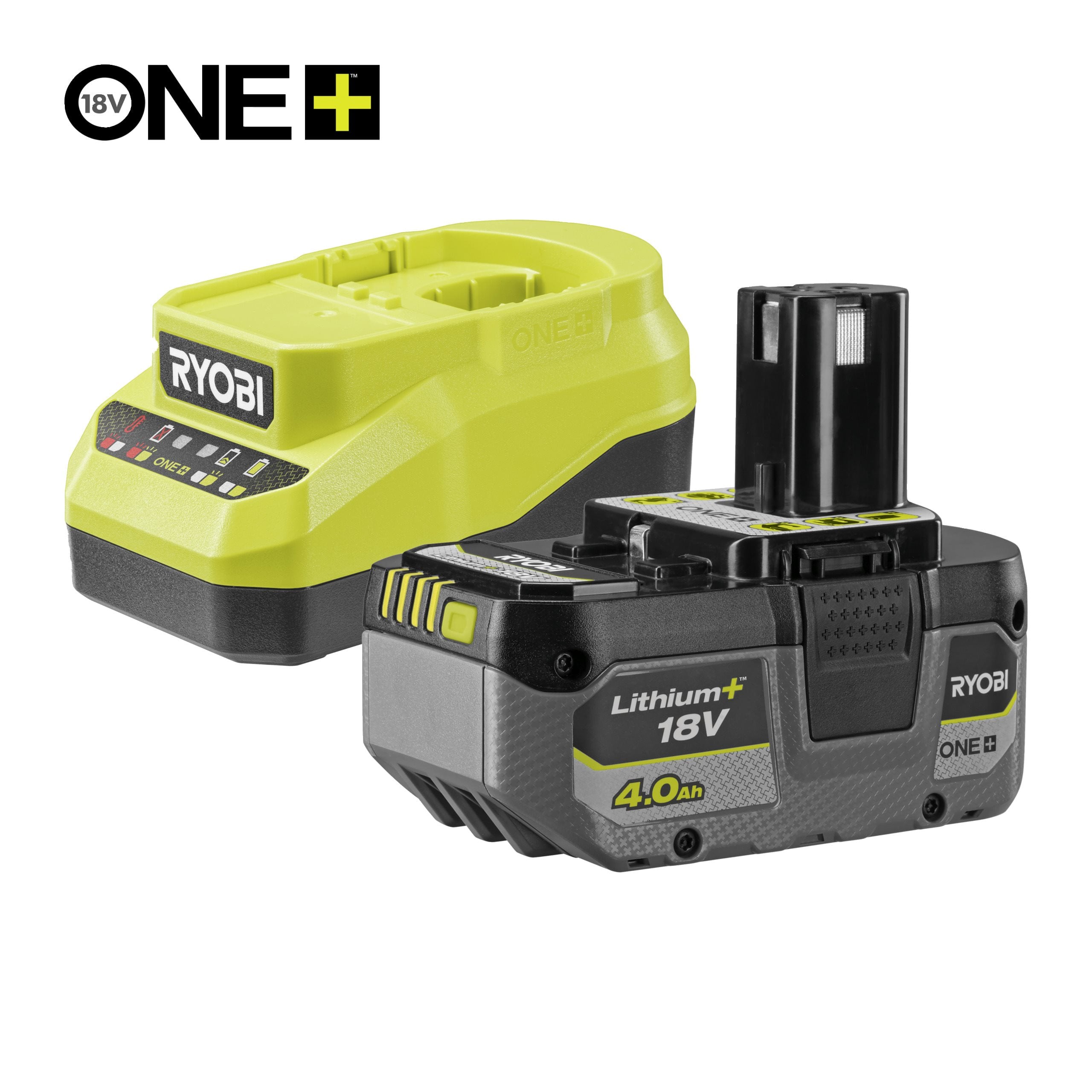 Pack Chargeur 2 0 A 1 Batterie Lithium 18V ONE 4 0 Ah Ryobi pack-chargeur-2-0-a-1-batterie-lithium-18v-one-4-0-ah-ryobi