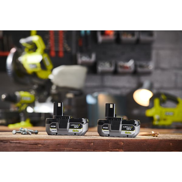 Batteries et chargeur 18V ONE+™ en situation