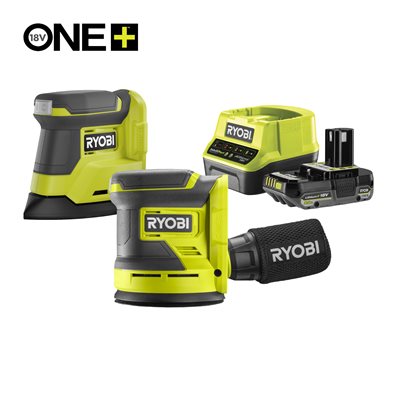 18V ONE+™ Cordless Random Orbit and Palm Sander (1x 2.0Ah)
