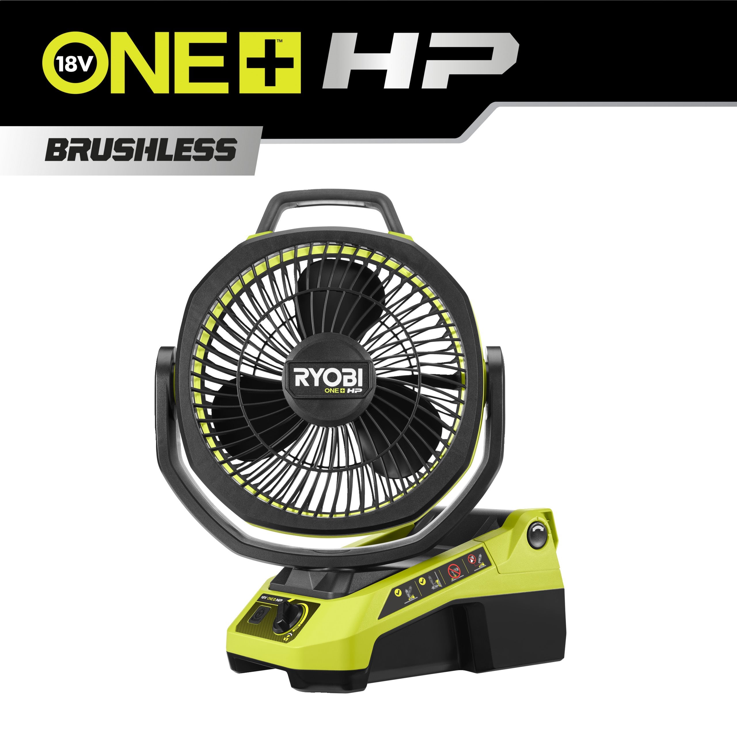 Ryobi Ventilador oscilante con motor sin escobillas silencioso WHISPER™ 18V ONE+™ (Sin Batería) · RF18X-0