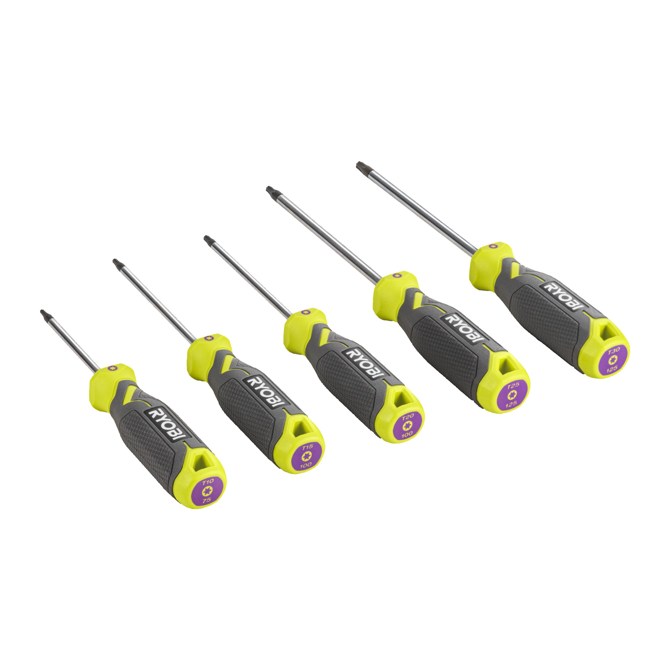RYOBI Jeu de tournevis Torx 5 pcs - vue 3