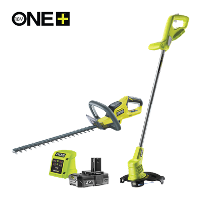 Pack cortasetos de 45 cm + cortabordes de 25 cm 18V ONE+™ (1 x 2.0Ah)