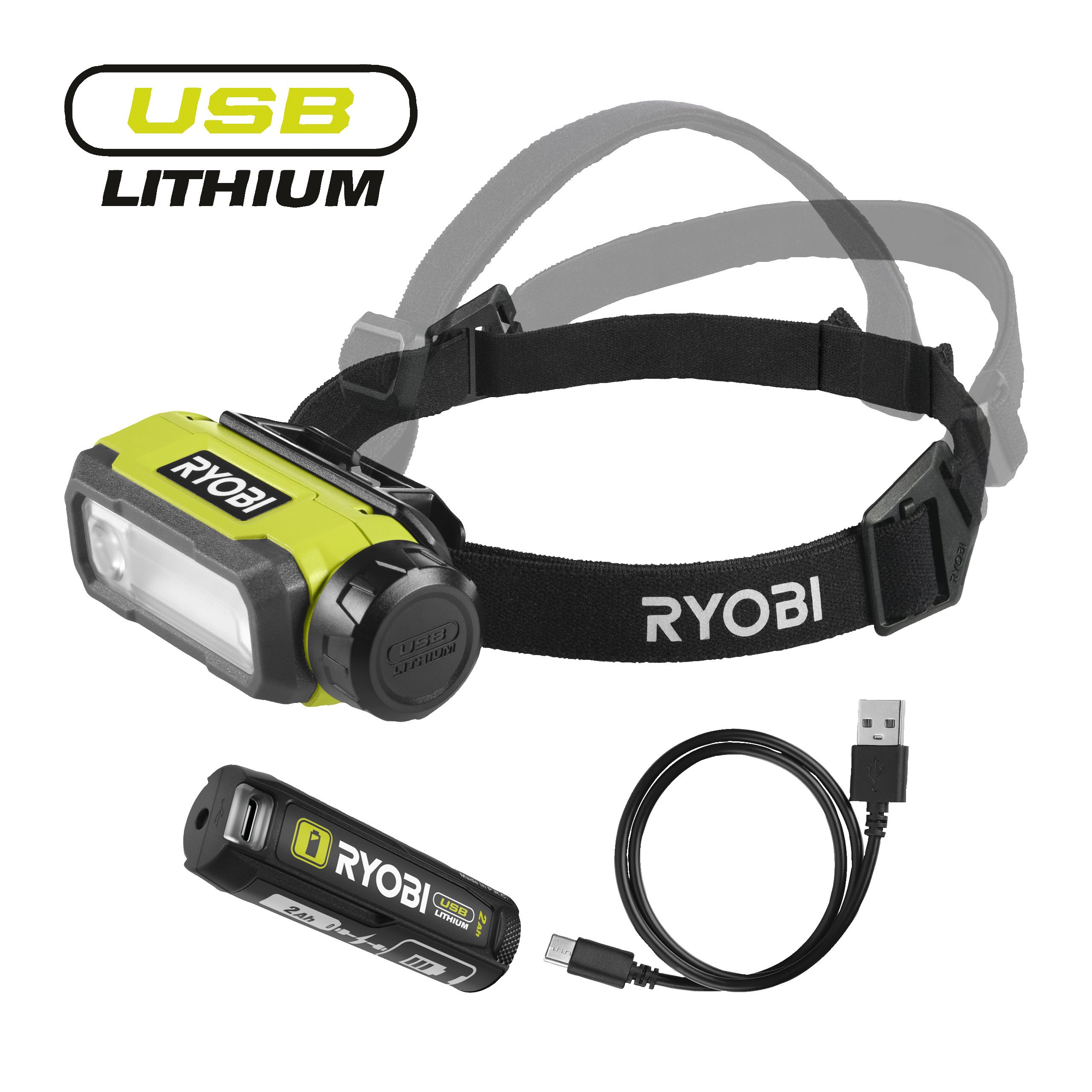 USB Lithium™ 4V Accu Hoofdlamp (incl. 1x 2,0 Ah accu & oplaadkabel)_hero_0