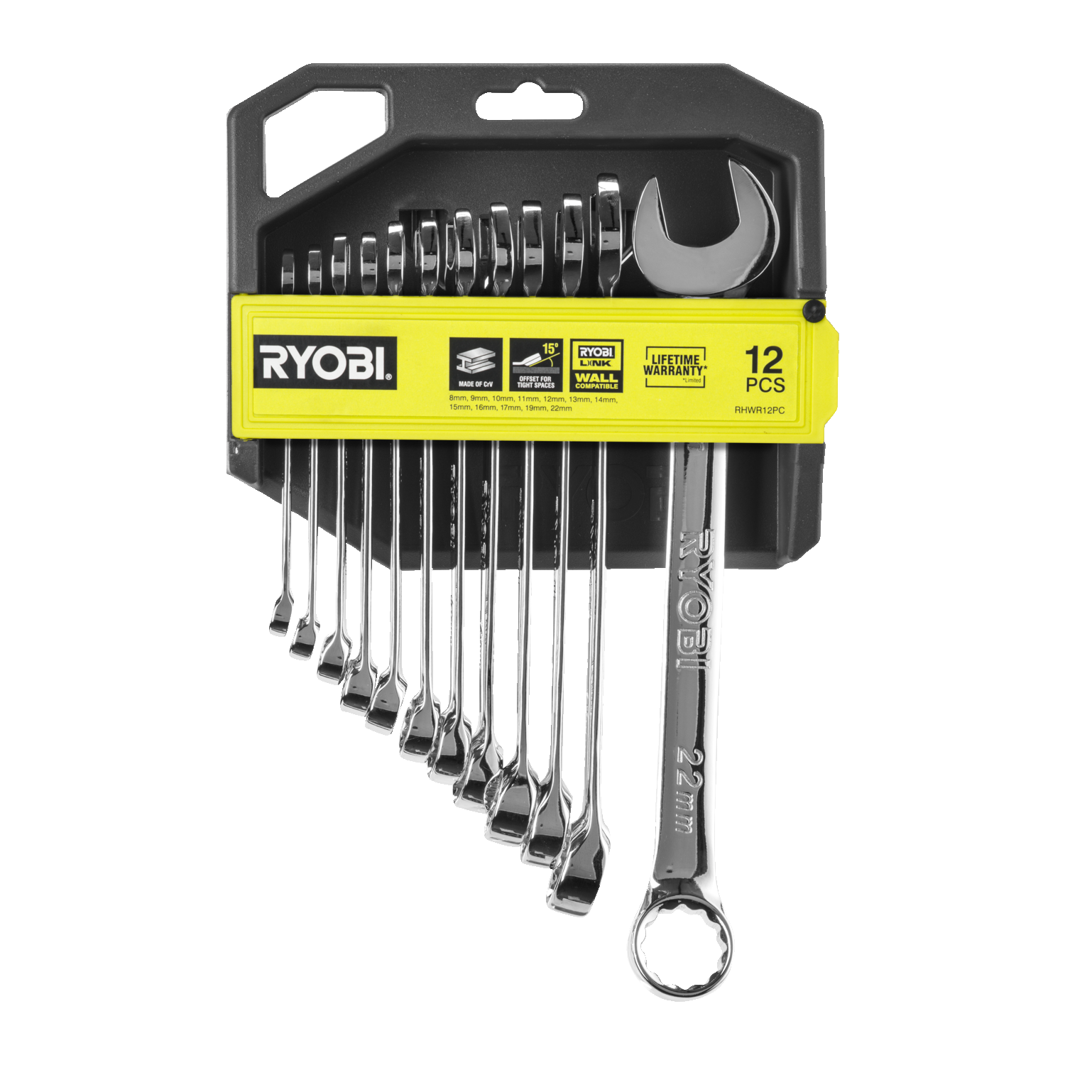 12 Piece Combination Wrench Set RYOBI RHWR12PC