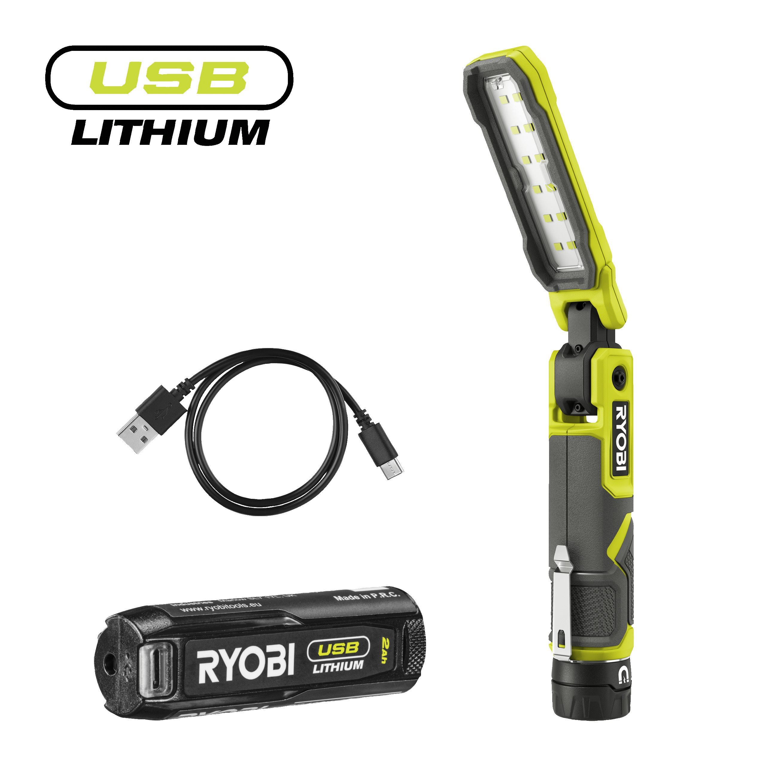 Ryobi Lampa 4V USB Lithium z akumulatorem 2.0Ah i kablem do ładowania RLI4-120G
