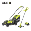 18V ONE+™ Cordless 33cm Lawn Mower & 23cm Grass Trimmer (1 x 5.0Ah)