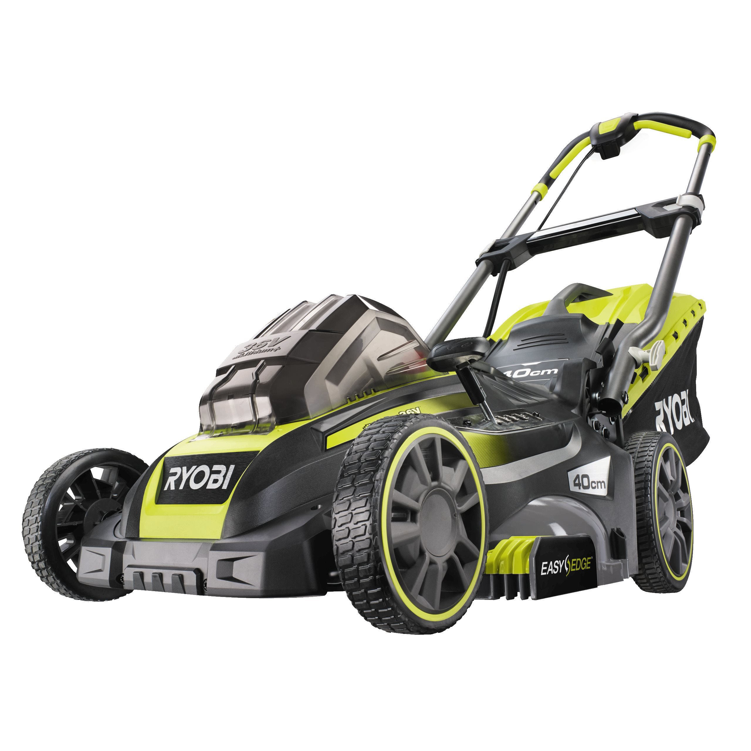 Cordless Lawn Mower and Grass Trimmer Starter Kit RYOBI 36V MAX