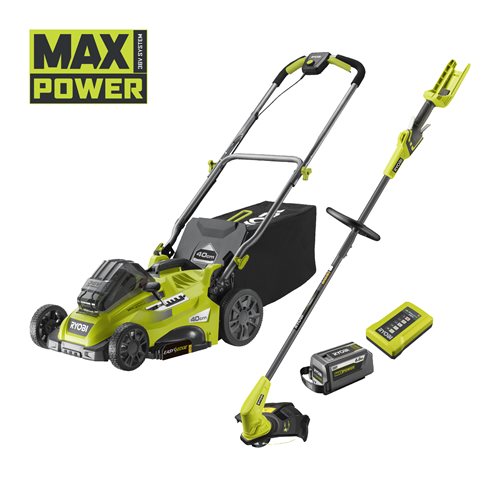MAXPOWER™ Cordless 40cm Lawnmower & 33cm Line Trimmer Kit (1 x 6.0Ah)_hero