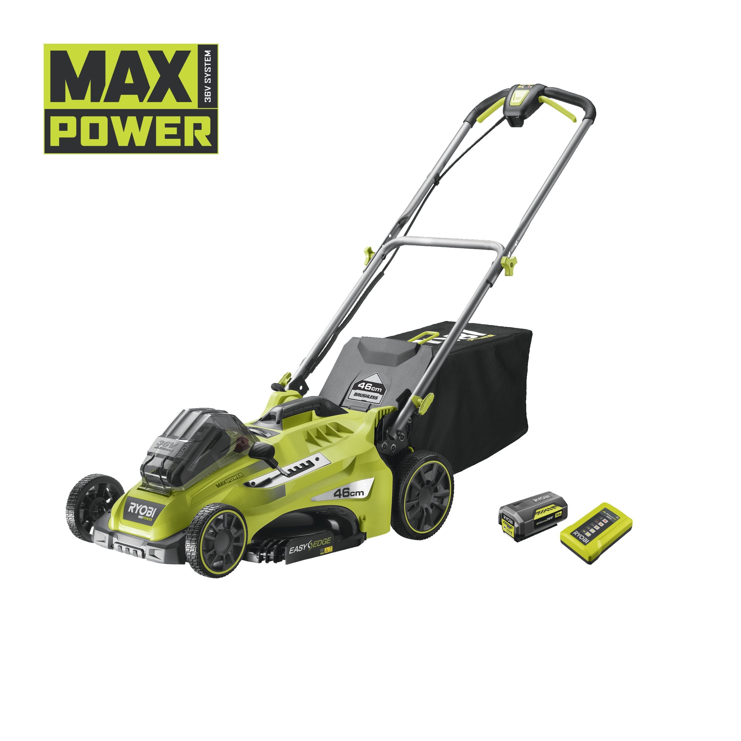 Tondeuse À Gazon Ryobi RLM36X41H50G – Batterie 36V, Largeur de Coupe 40 cm - vue 9