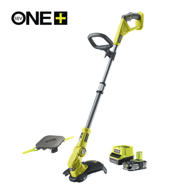 18 V ONE+ Akku-Rasentrimmer, Schnittbreite 25-30 cm mit Kunststoffschlagmesser, inkl. 1 x 18 V 2,5 Ah Lithium+ Akku und Ladegerät