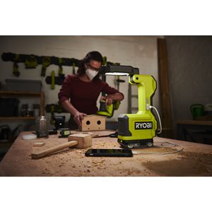 Lampe De Travail LED 18V Avec Alarme - Compatible Batteries Ryobi One+ - 5000 Lumens, Sortie USB, 3 Modes (projecteur, Spot, Feux)