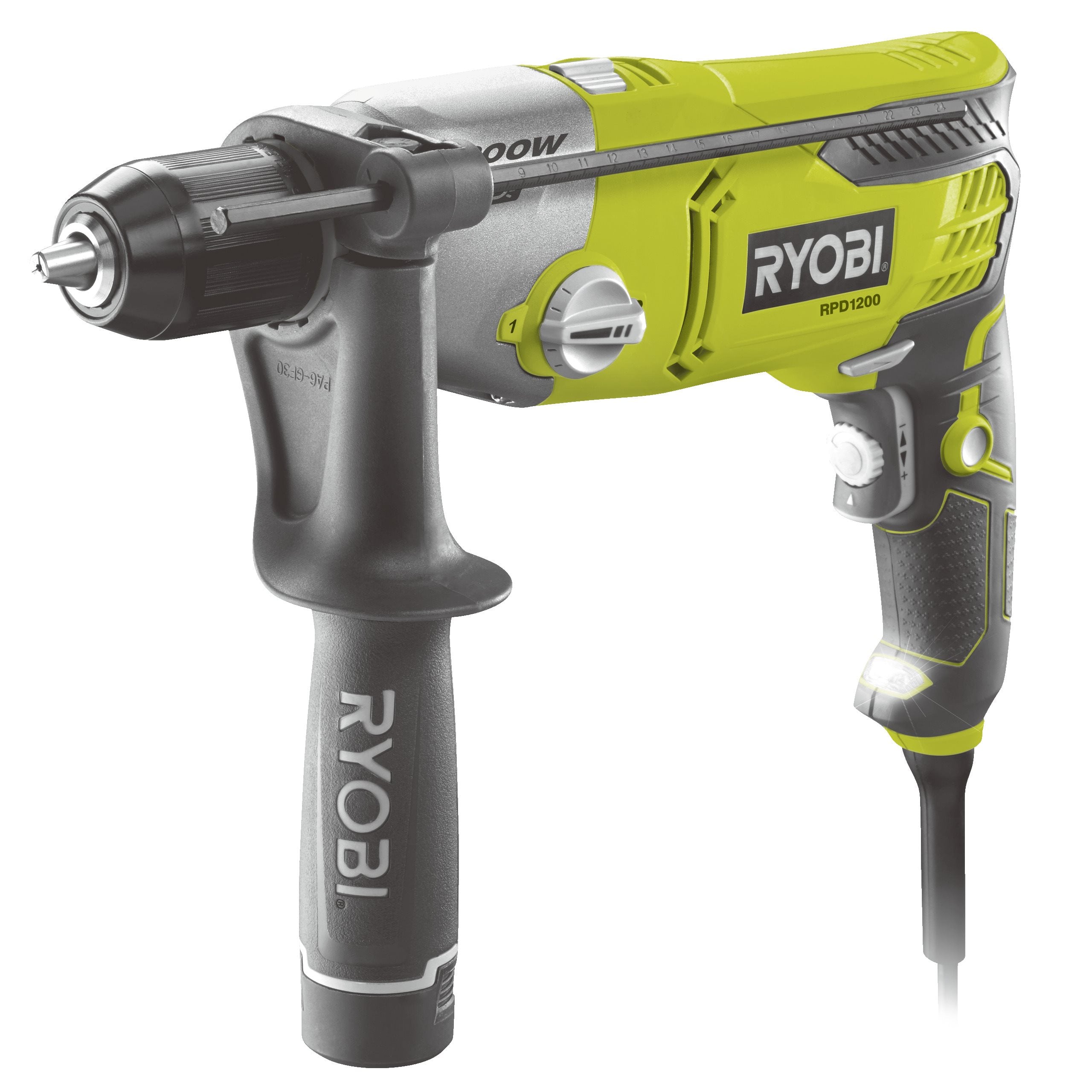 Perceuse À Percussion RYOBI RPD1200K – 1200W, Mandrin 13mm, 2 Vitesses, Coffret Inclus - vue 4