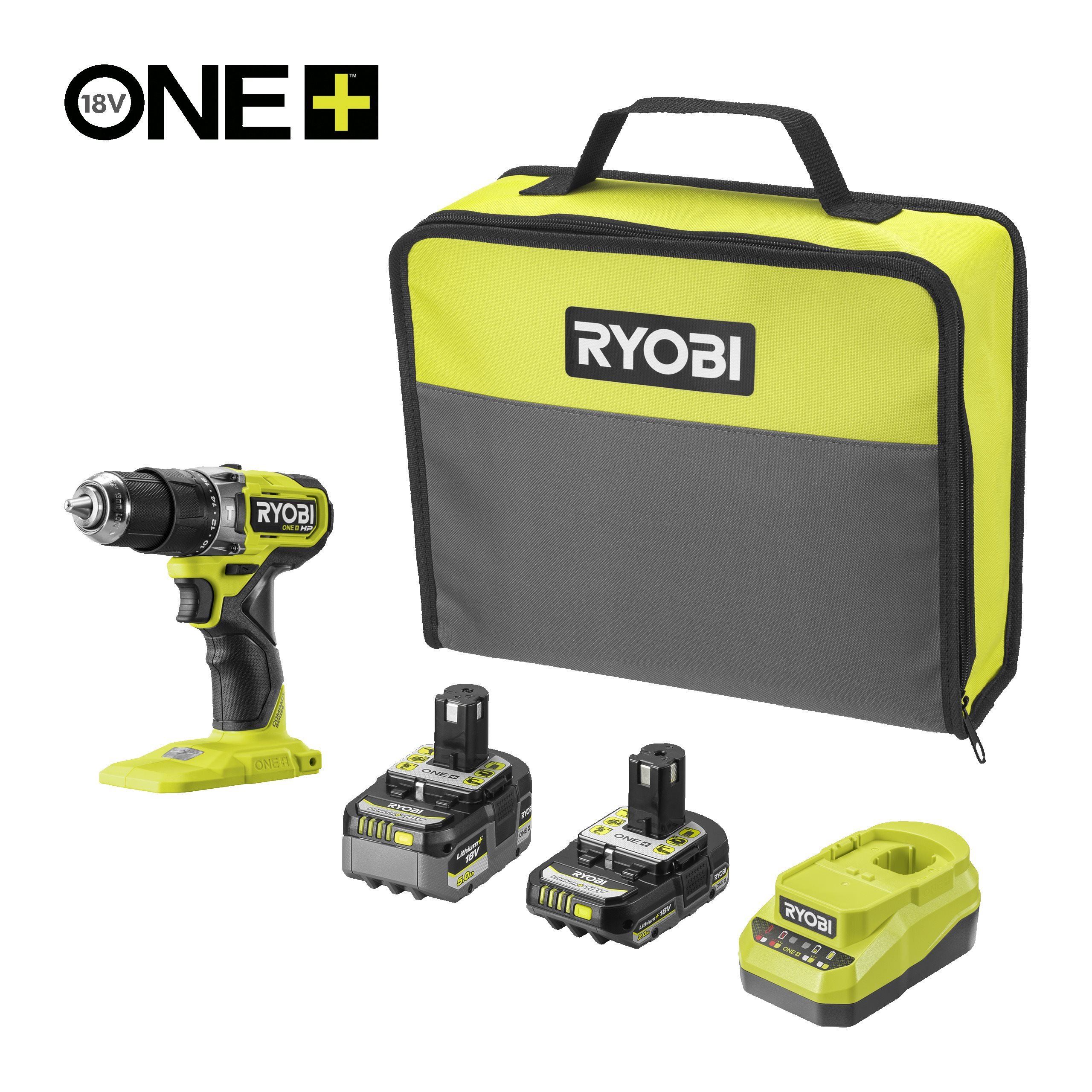 Perceuse-visseuse à percussion Brushless ONE+ HP™ Performance (1 x 2,0 Ah & 1 x 5,0 Ah)_hero_0