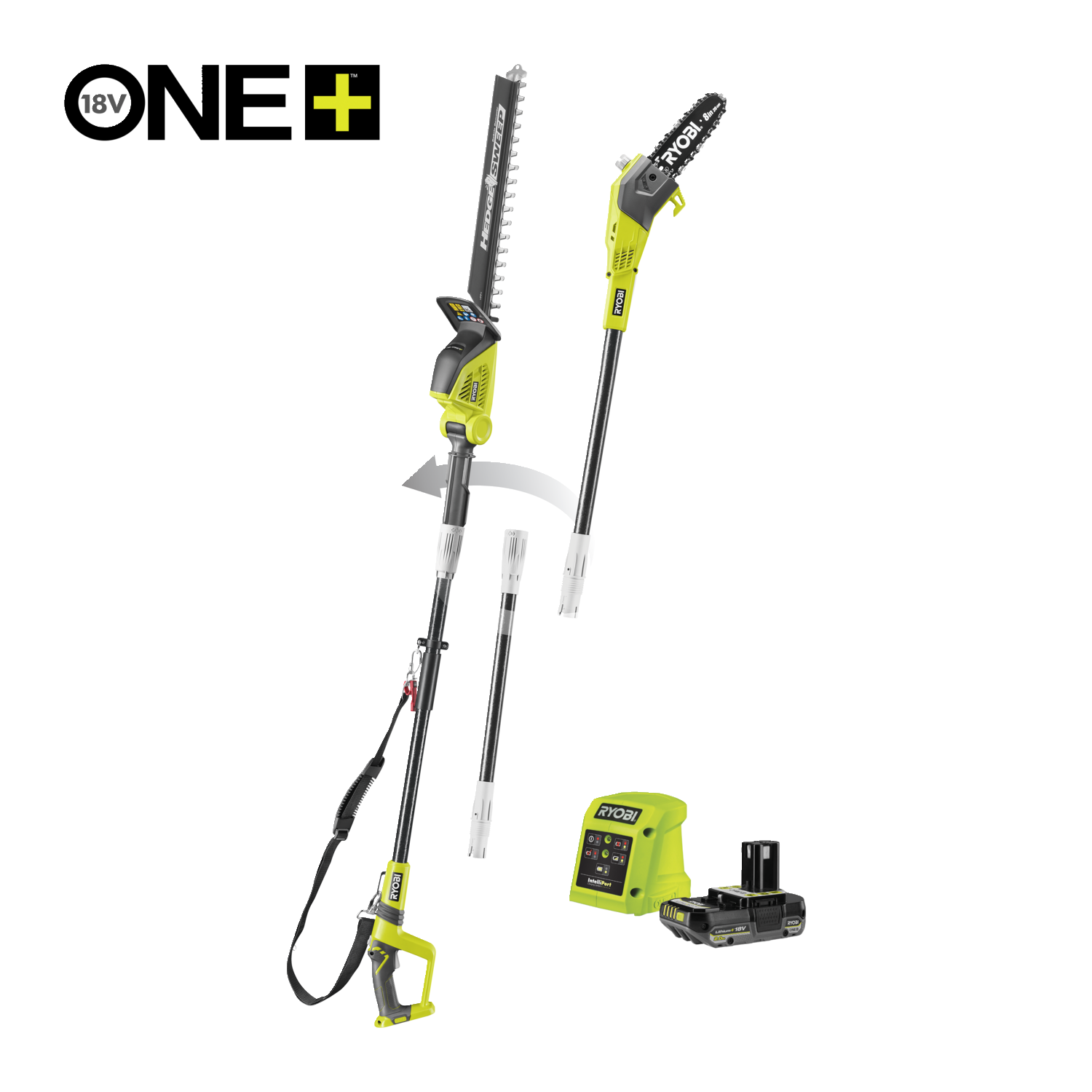 Piła na wysięgniku 20 cm ONE+™ 18V i nożyce do żywopłotu na