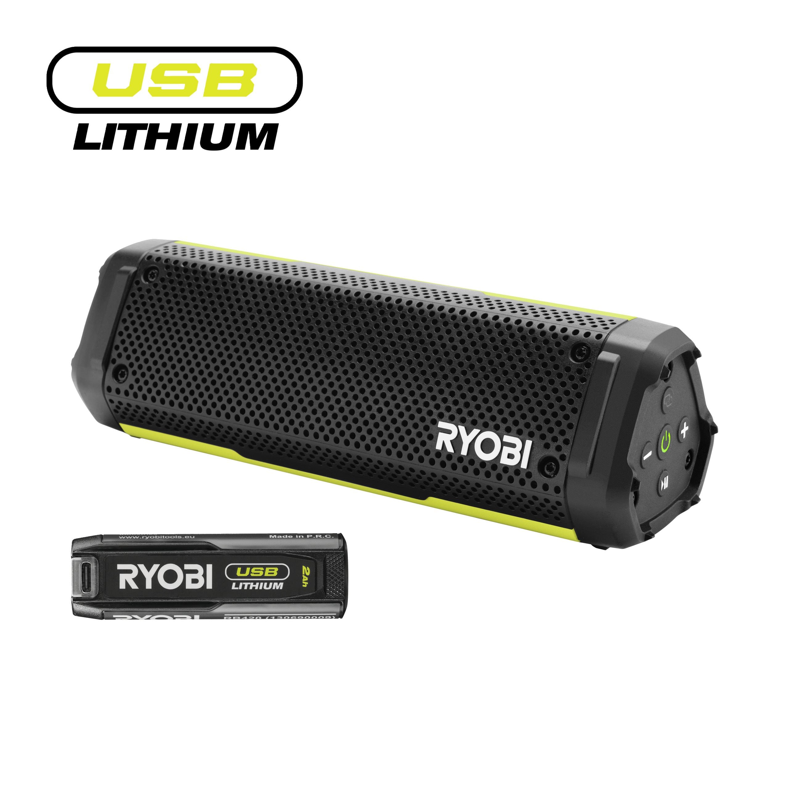 Ryobi Altavoz Bluetooth® 4V USB Lithium™ (1x 2.0Ah) · RS4-120G
