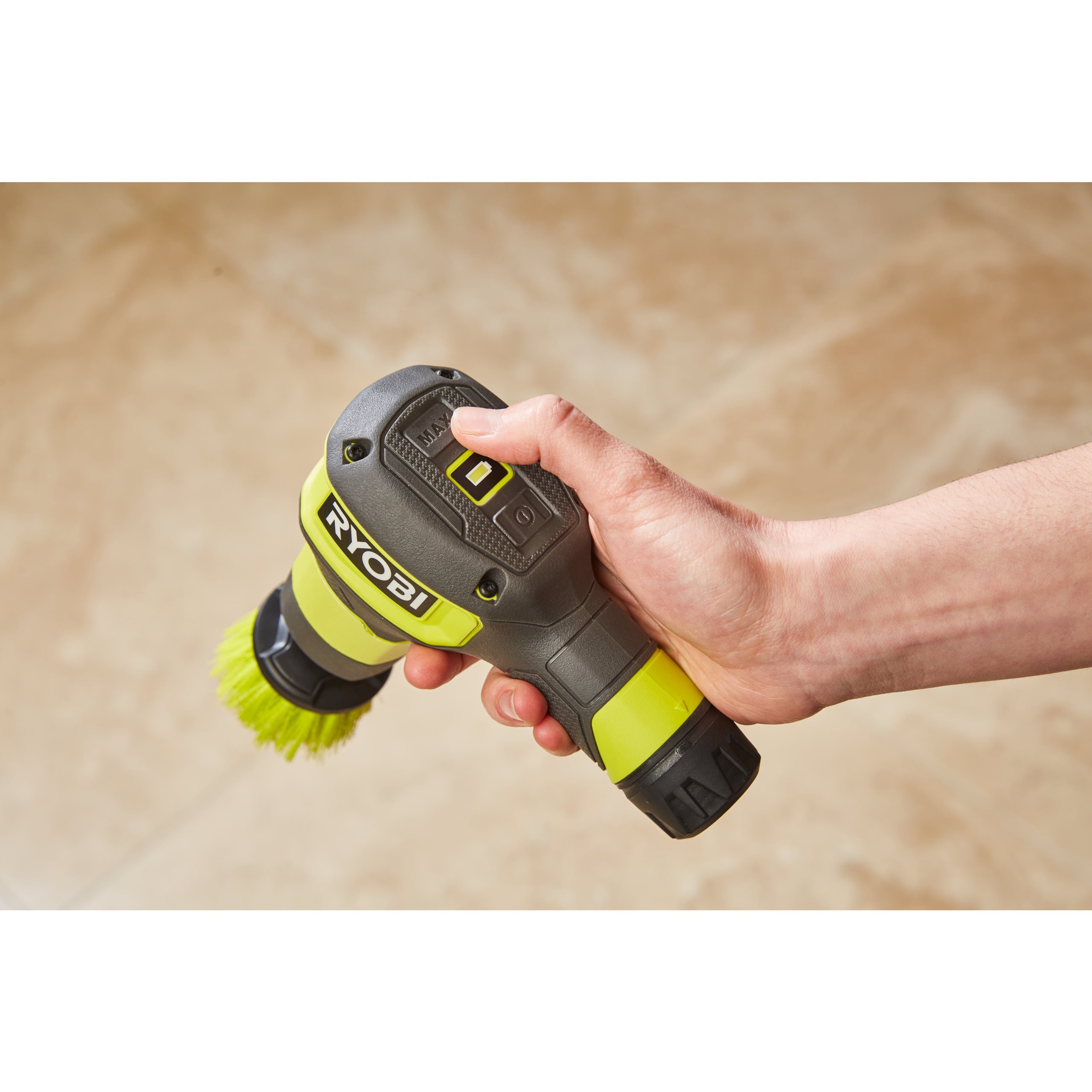 Brosse électrique Ryobi RSCR4-120G Sans Fil 4V USB + Batterie Lithium 2,0Ah