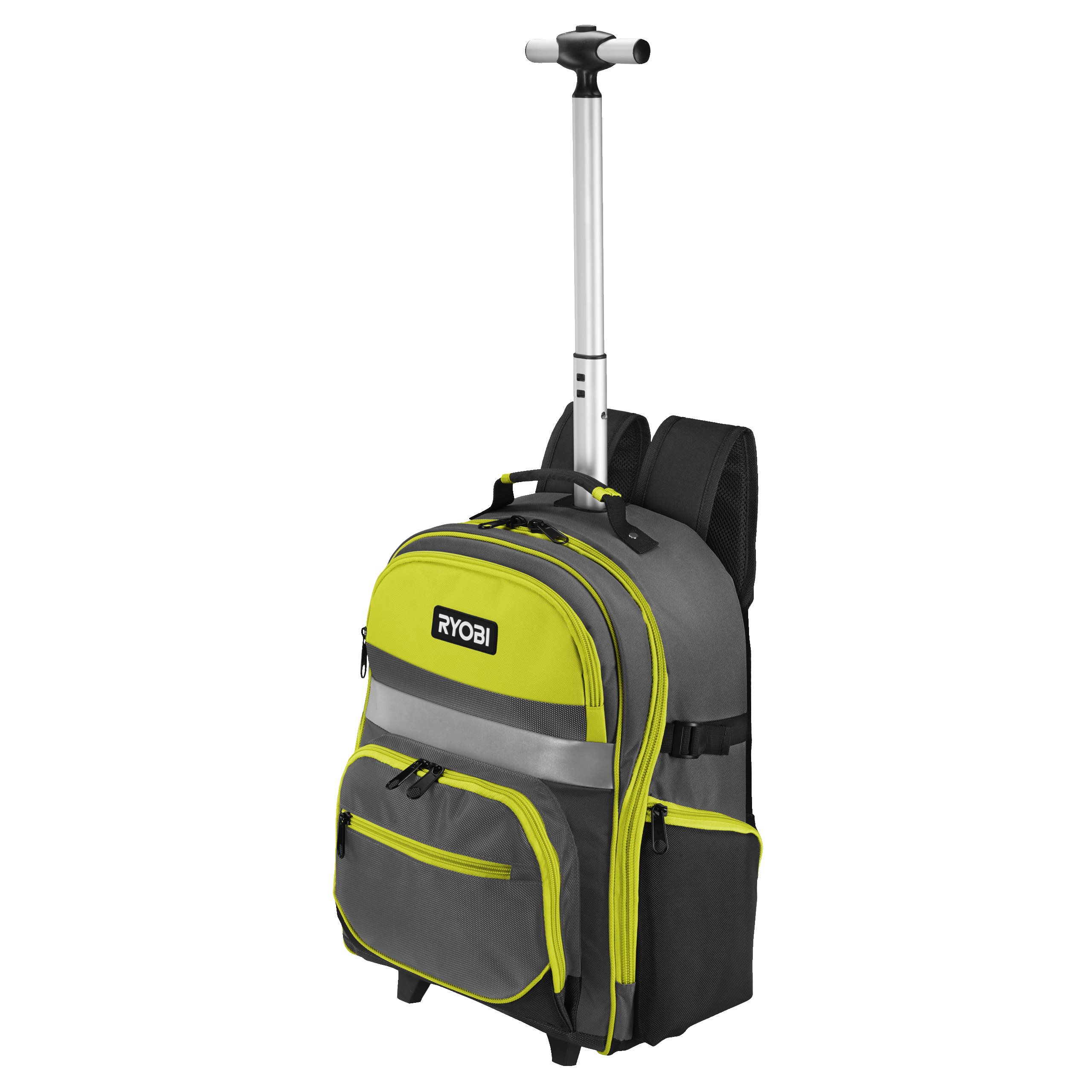 Wheeled Rolling Tool Bag Heavy Duty Tool Backpack for Men Tool Organizer Bag  Including Laptop Sleeve(Yellow) - Amazon.com