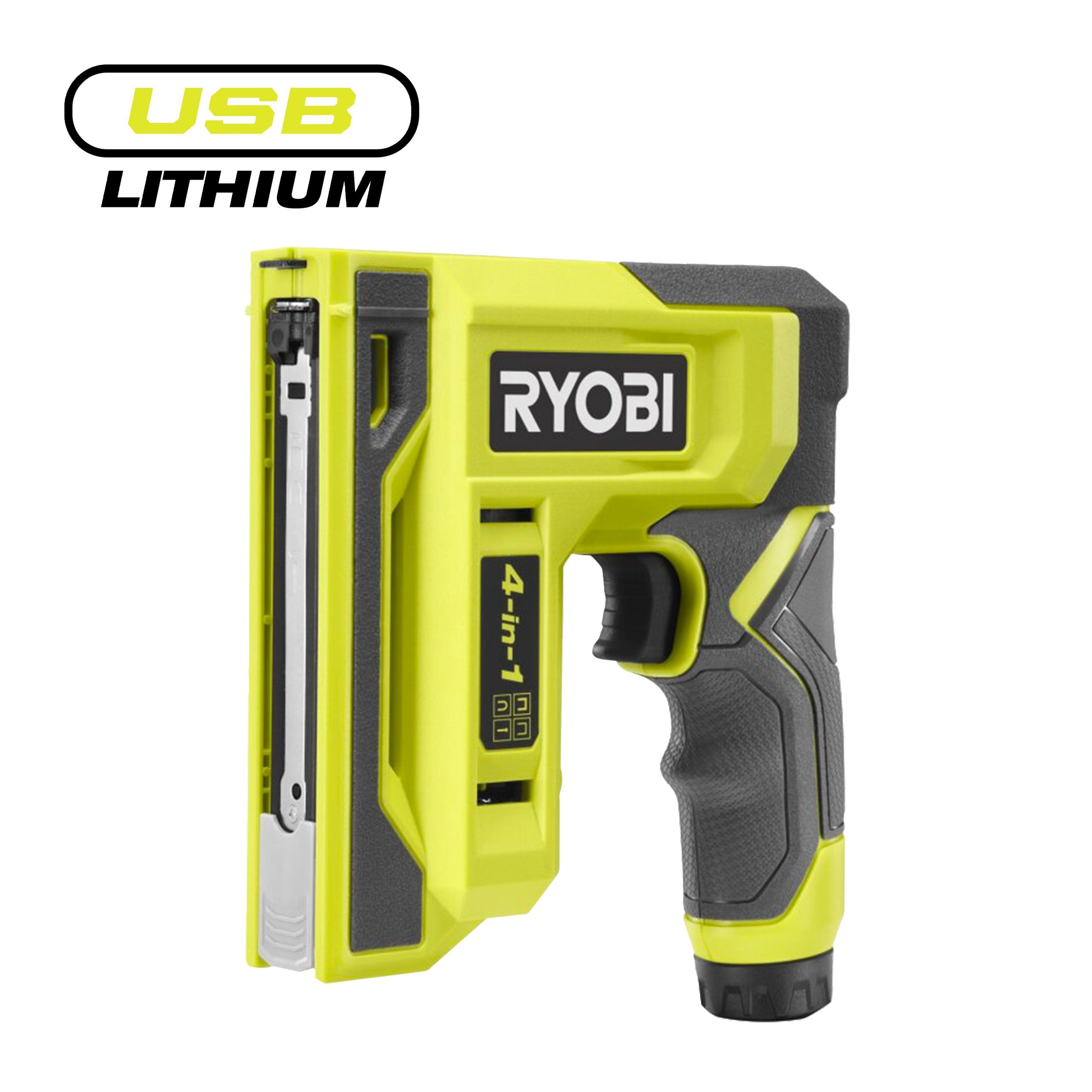 Agrafeuse cloueuse RYOBI 4V Agrafes de 6 à 14 mm Pointes 18G jusqu'à 15 mm Livrée avec 1100 agrafes T50 et 250 pointes 18G - vue 4