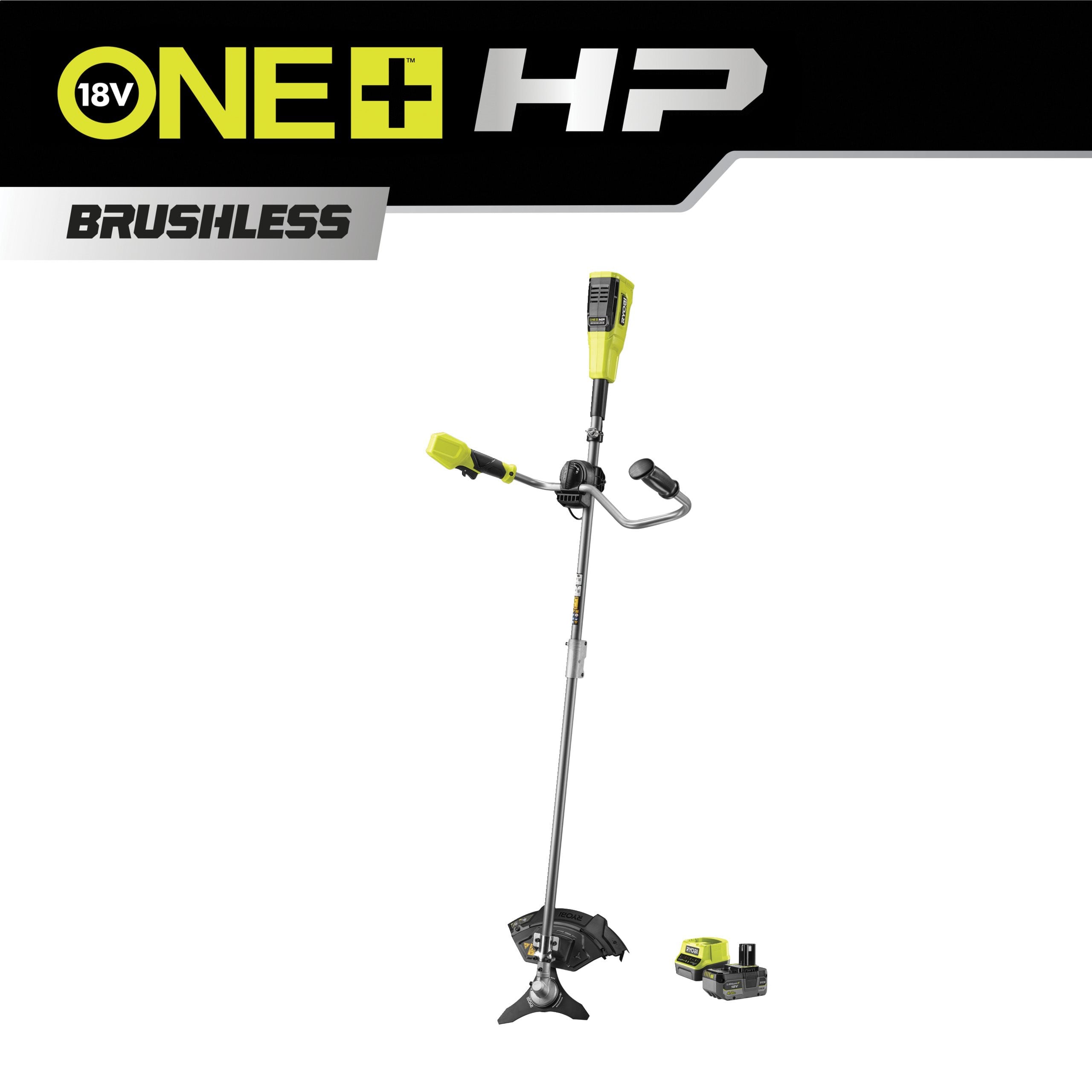 Ryobi Desbrozadora sin escobillas con empuñadura abierta 18V ONE+™ (1x 4.0Ah) · RY18BCX26A-140