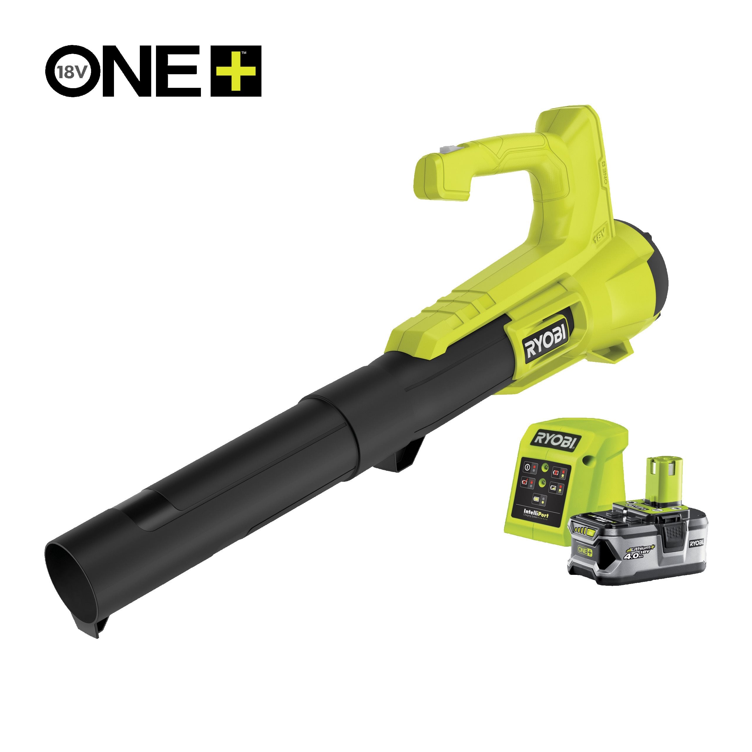 Ryobi Dmuchawa 18V ONE+™ w zestawie z akumulatorem 4.0 Ah i ładowarką RY18BLA-140