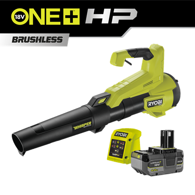 Dmuchawa bezszczotkowa WHISPER™ 18V ONE+™ w zestawie z akumulatorem 4.0 Ah i ładowarką