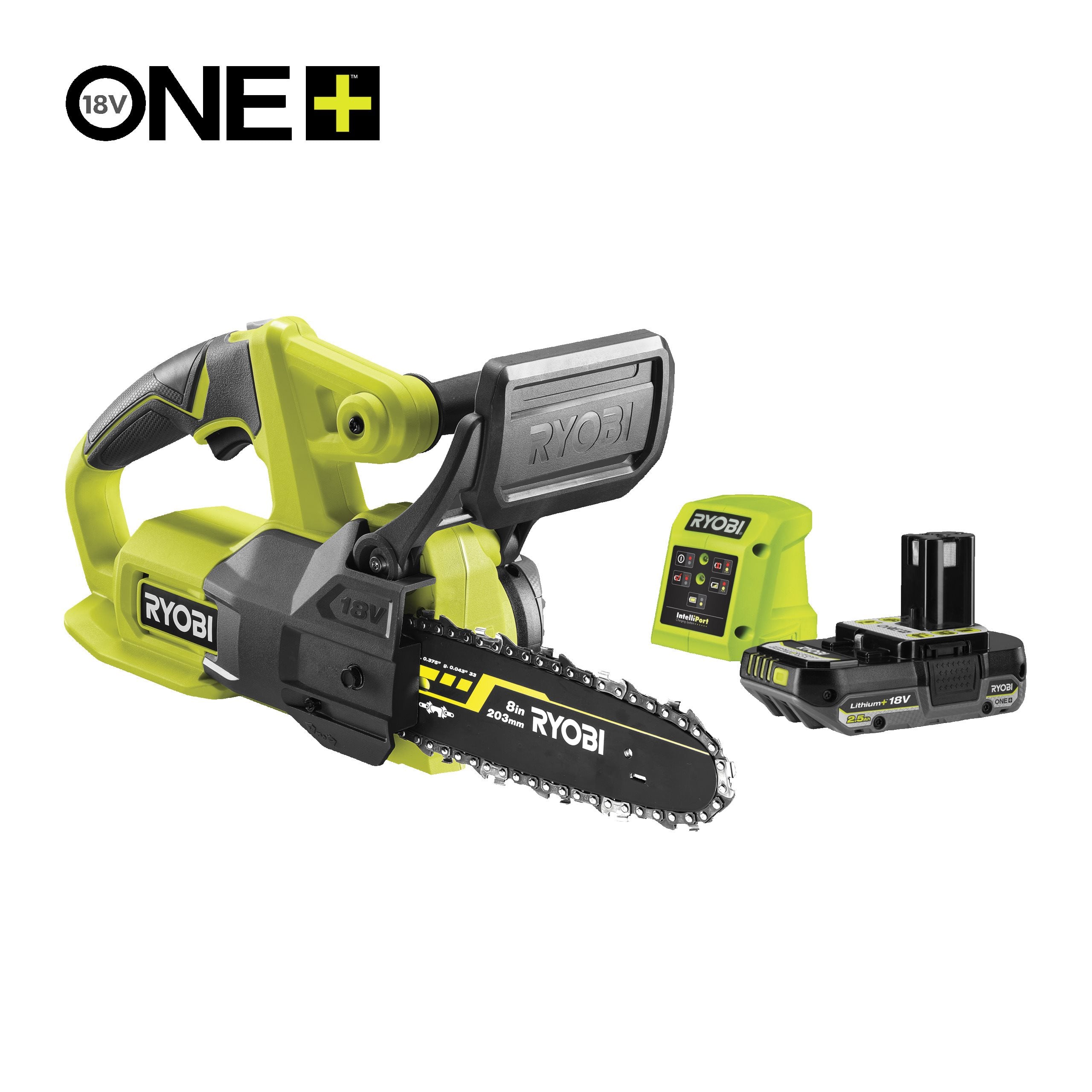 Tronçonneuse RYOBI 18V One+ Batterie 2.5Ah Chargeur RY18CS20A 125 - vue 3