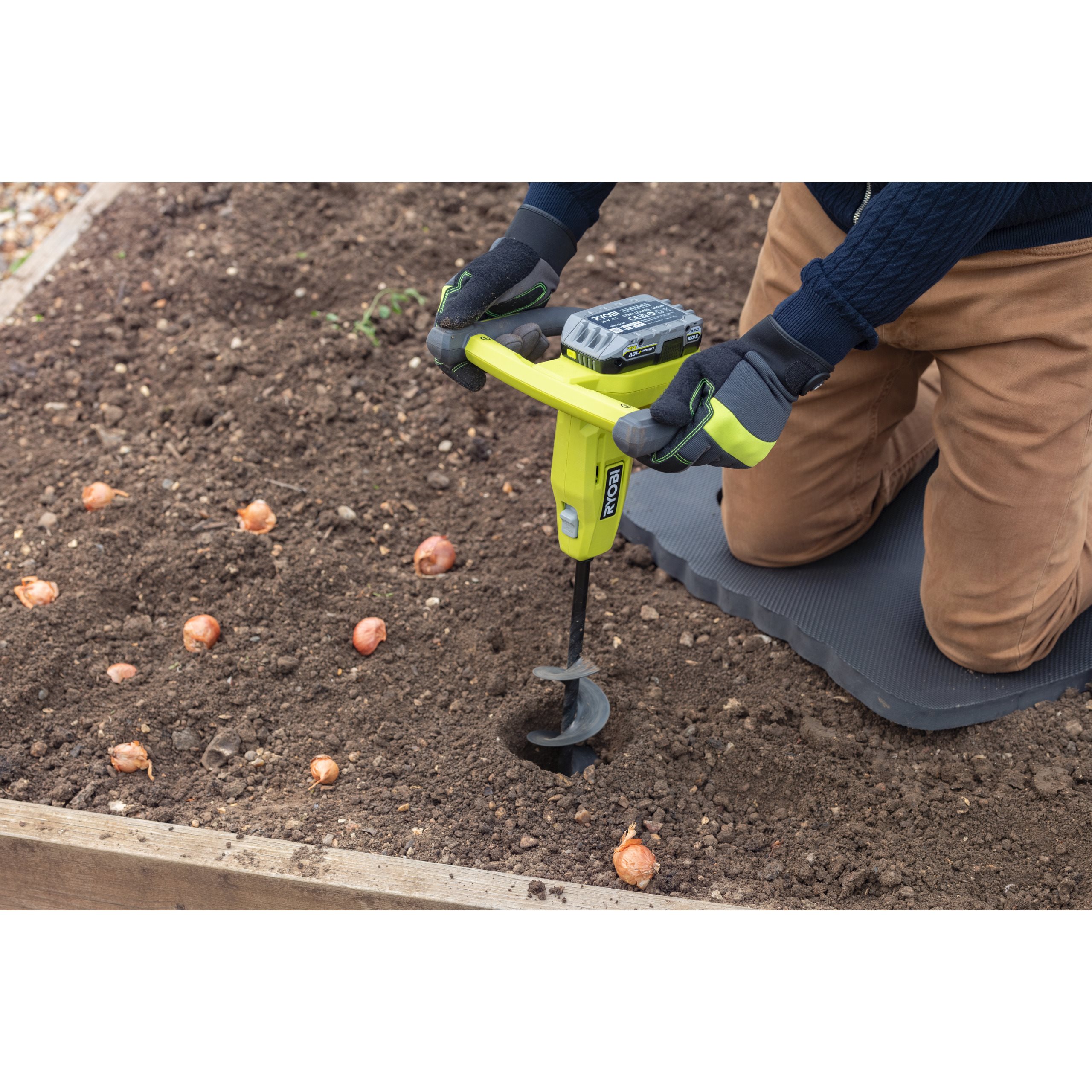 Cordless Handheld Auger Garden Tools RYOBI RY18HA 0