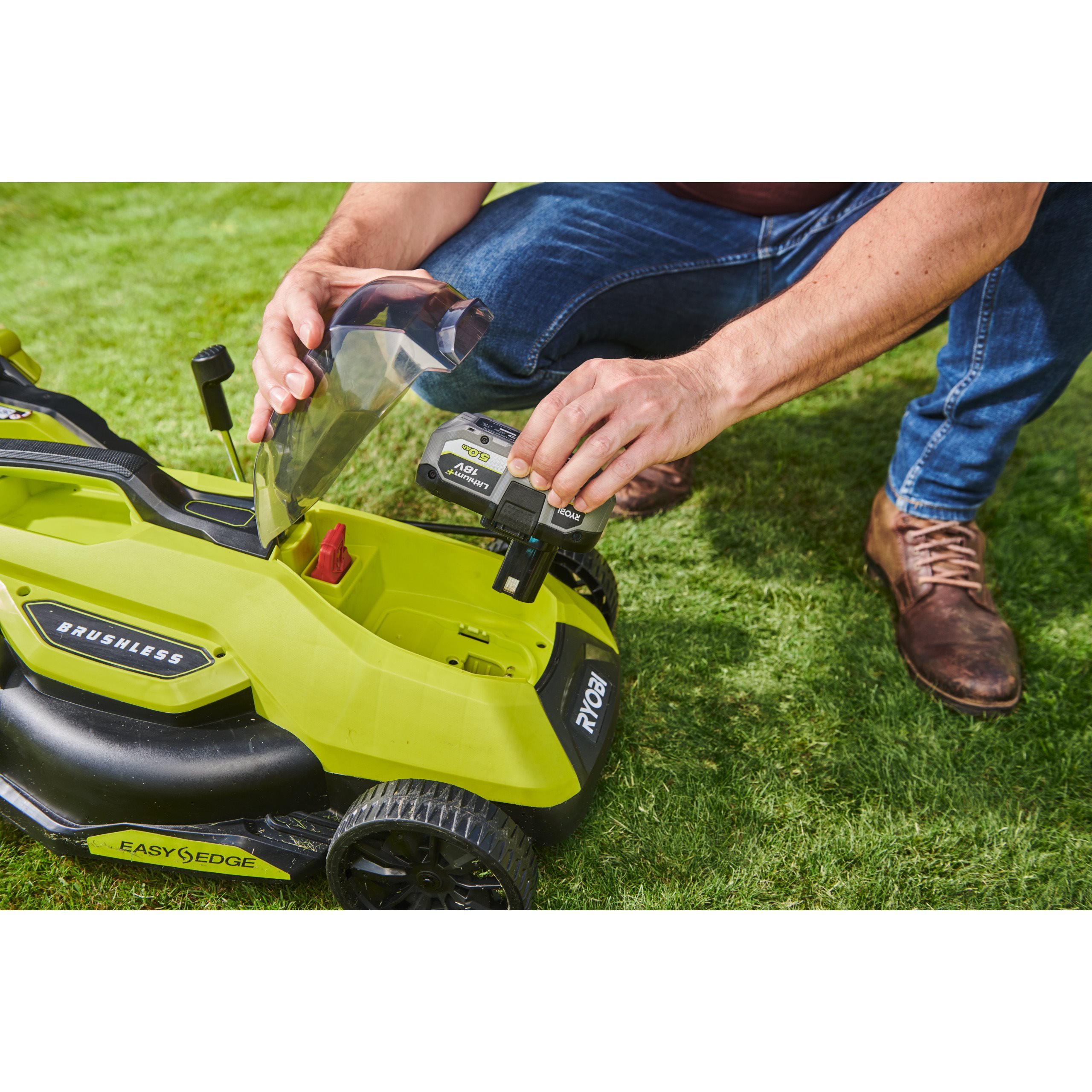 33cm Lawn Bunnings Ryobi Mower 18v 33cm Brushless Cordless Lawn