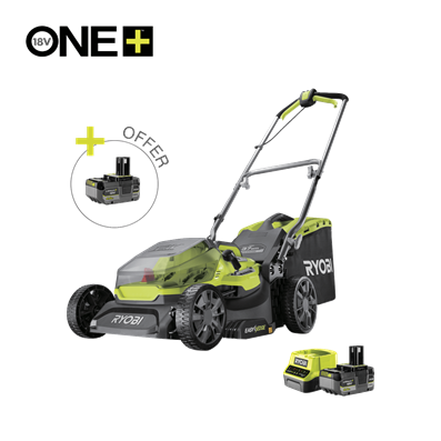 18V ONE+™ Brushless 37cm Lawnmower (1 x 5.0Ah, 1 x 4.0Ah)