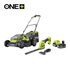 Ryobi 18V ONE+™ Brushless 37cm Lawnmower and Brushed Grass Shearer (1 x 5.0Ah and charger)_hero_0