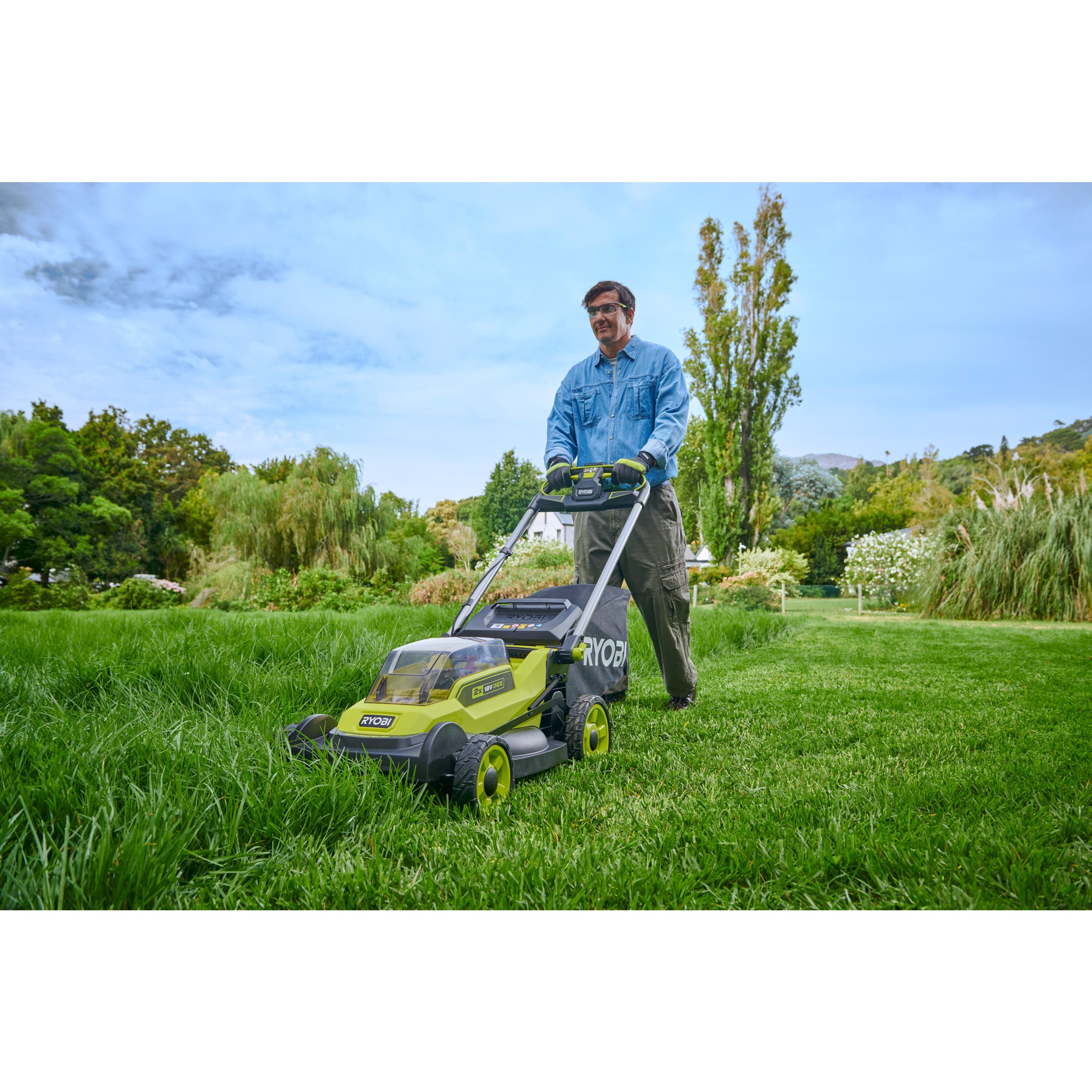 51 cm hiiliharjaton ruohonleikkuri 18V ONE+ | RYOBI | RY18LMXSP51A-0