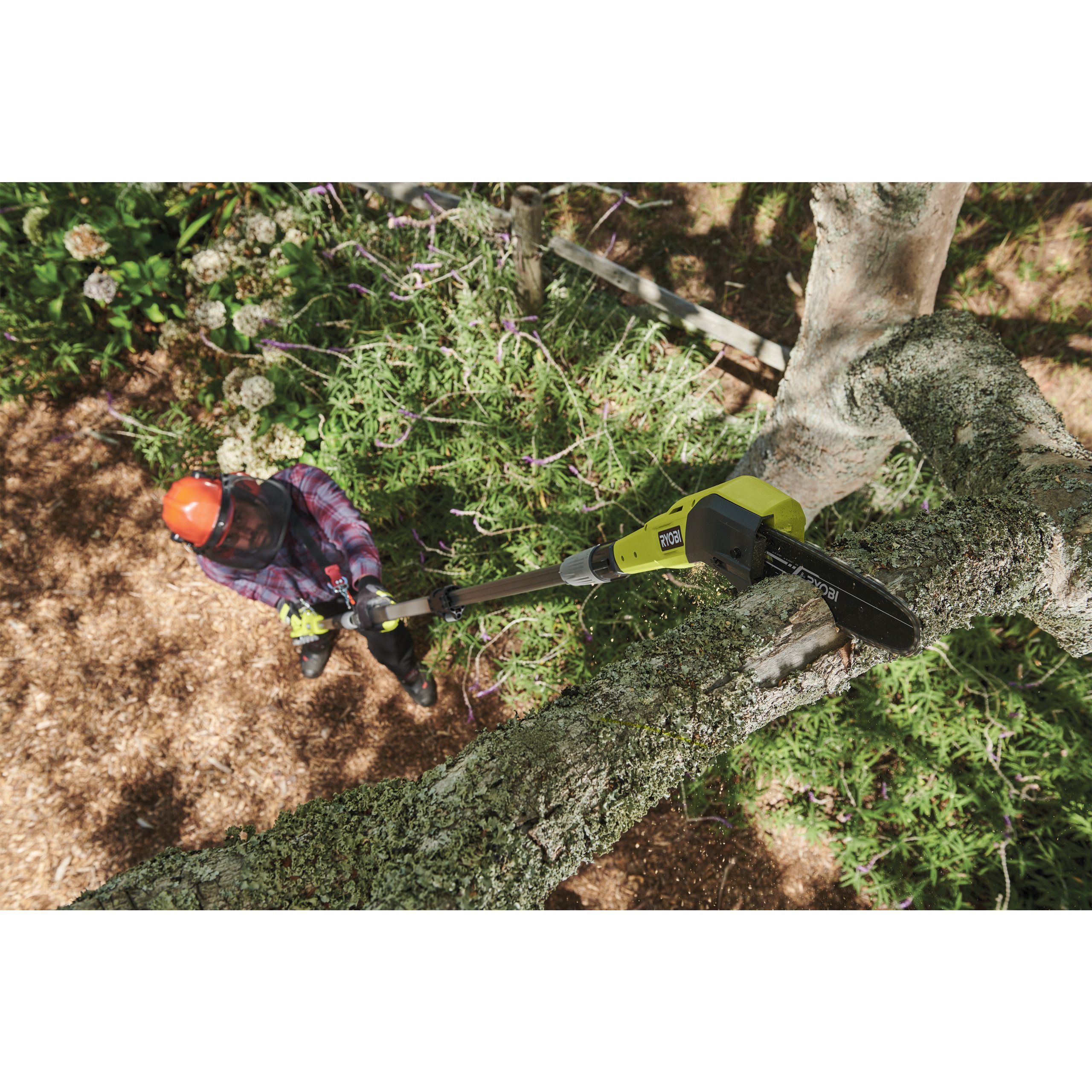 RYOBI 18V ONE+™ EZ REACH™ Cordless 2in1 Telescopic Hedge Trimmer & Saw