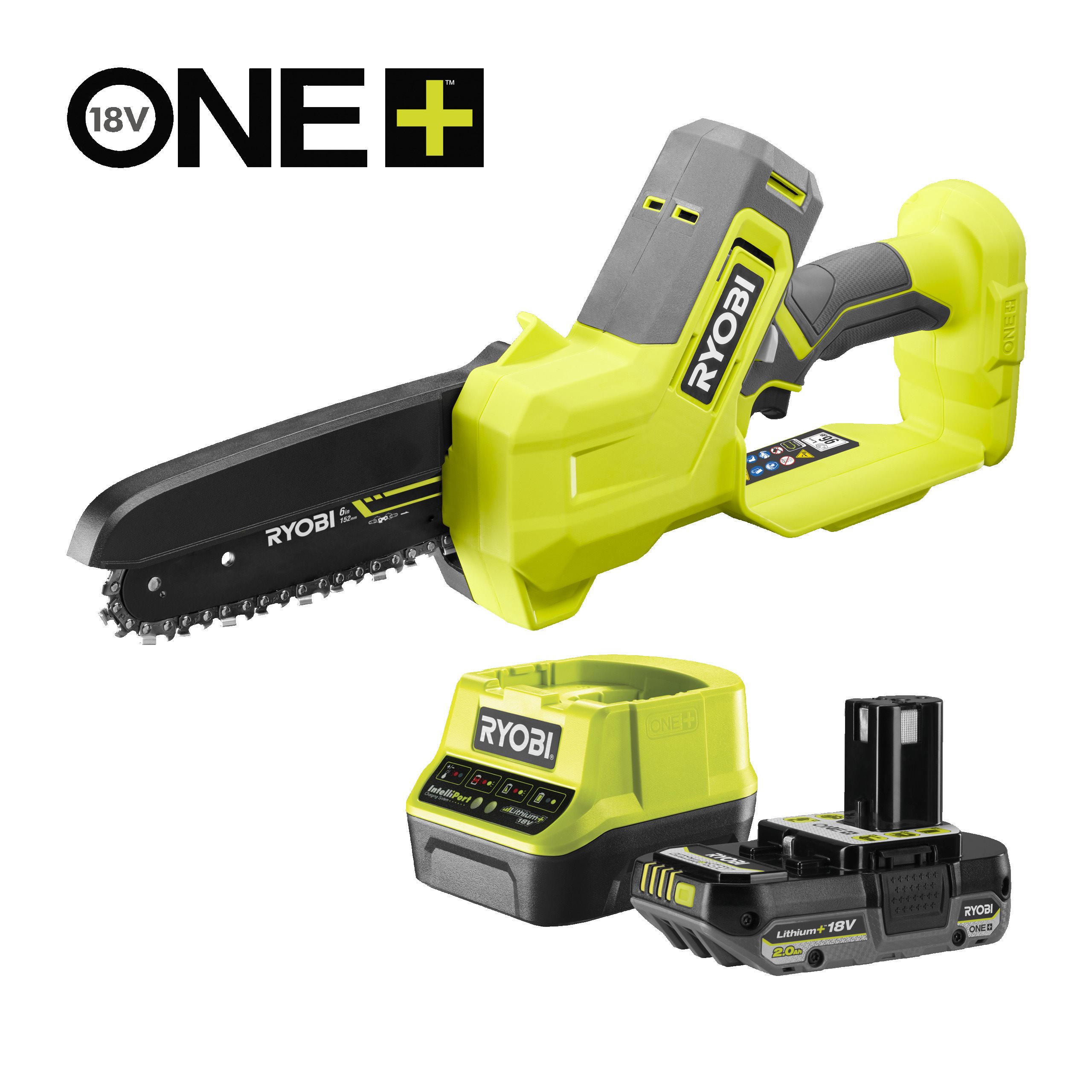 18V ONE 15cm Cordless Pruning Saw 1 x 2.0Ah RYOBI RY18PS15A 120