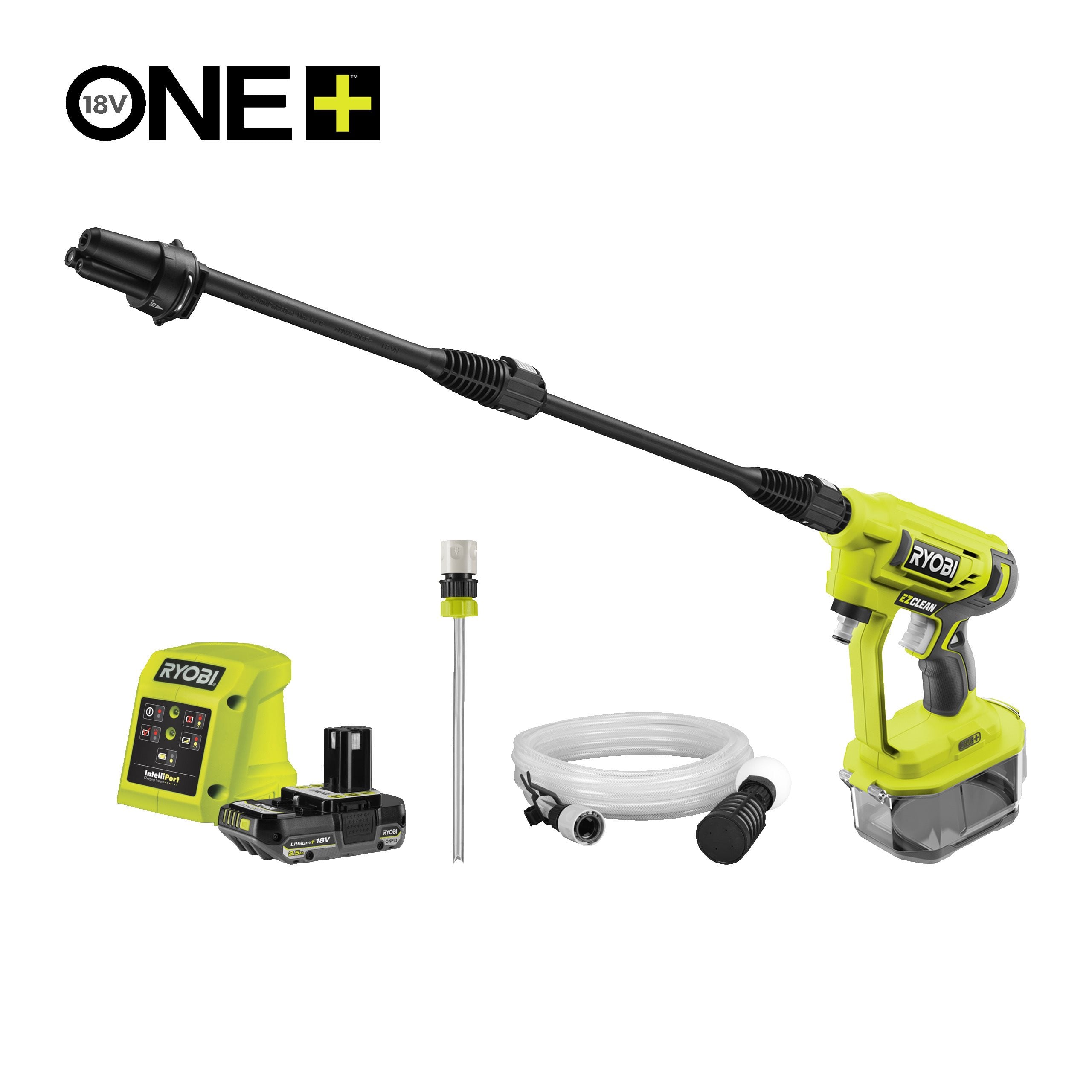 Pistolet haute pression Ryobi One+ 18V 22bars avec 1 batterie et 1 chargeur sans fil - vue 6
