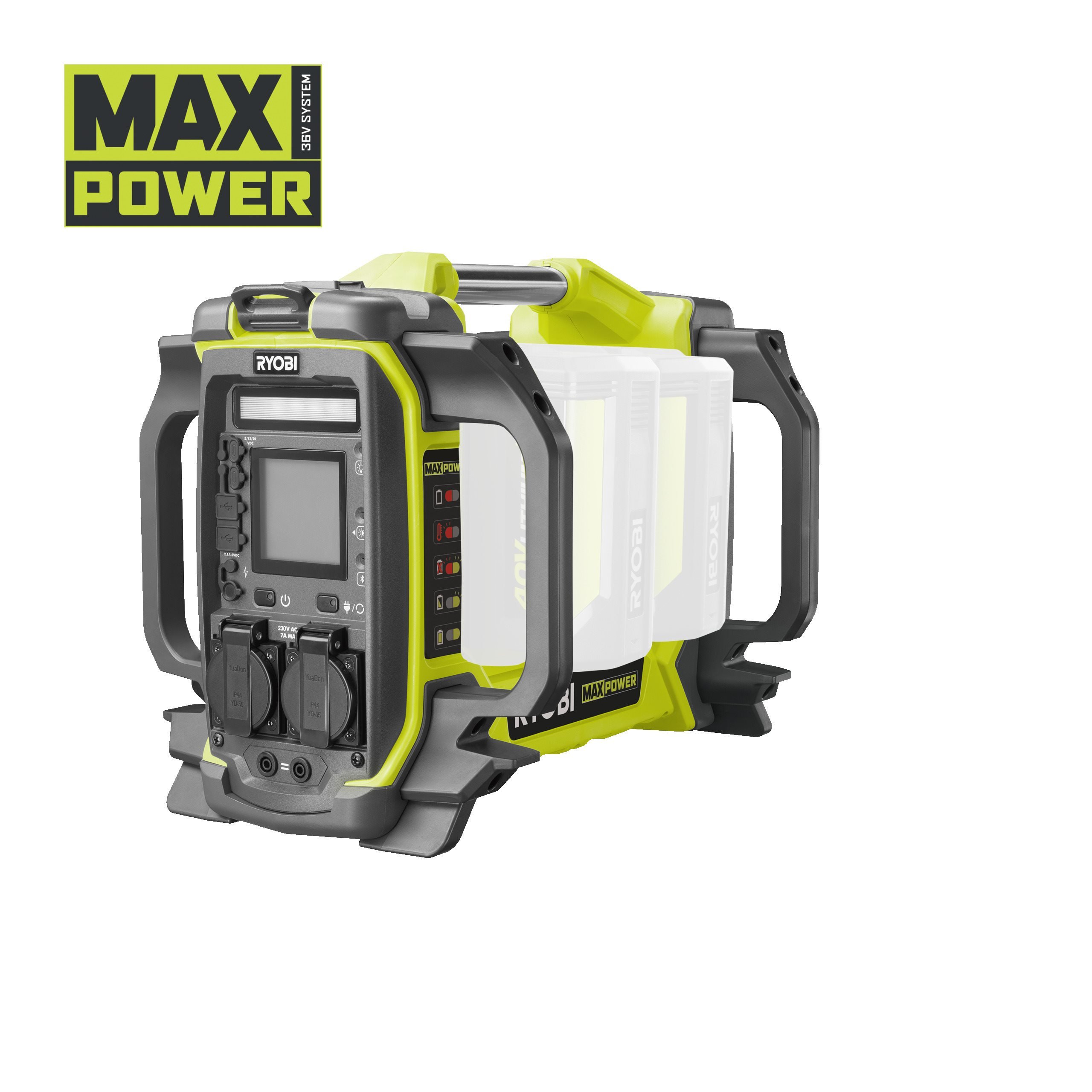 Generador inversor de 4 puertos a 230V/1800W 36V MAX POWER™ (Sin Batería)