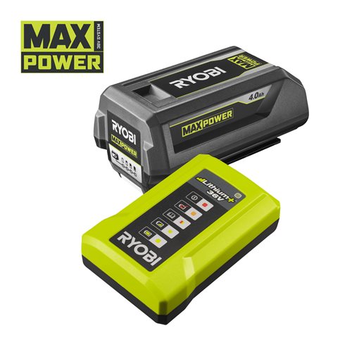 36V MAX POWER 4,0 Ah akumulátor s nabíječkou_hero