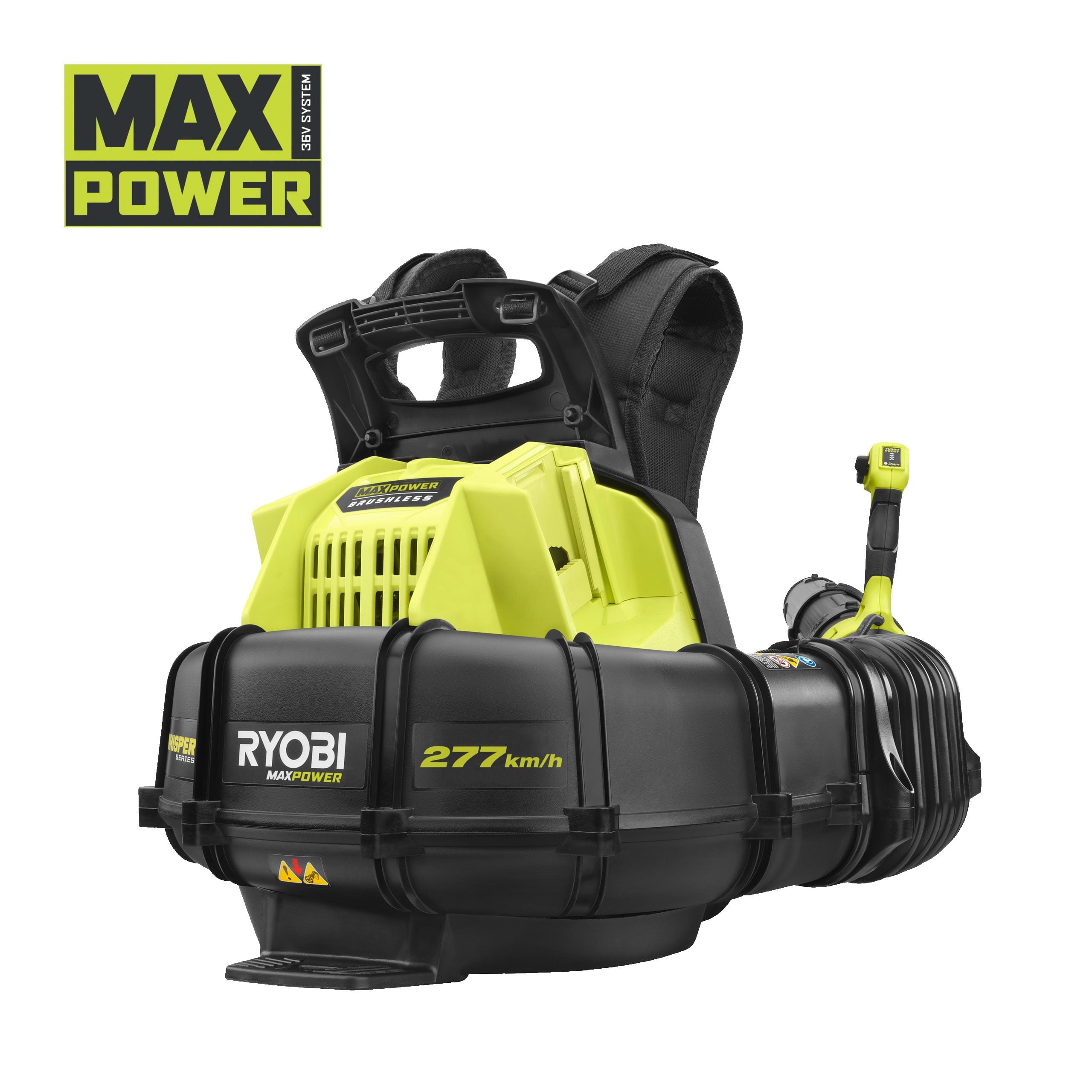 Ryobi Dmuchawa plecakowa bezszczotkowa WHISPER™ MAX POWER 36V RY36BPXB-0