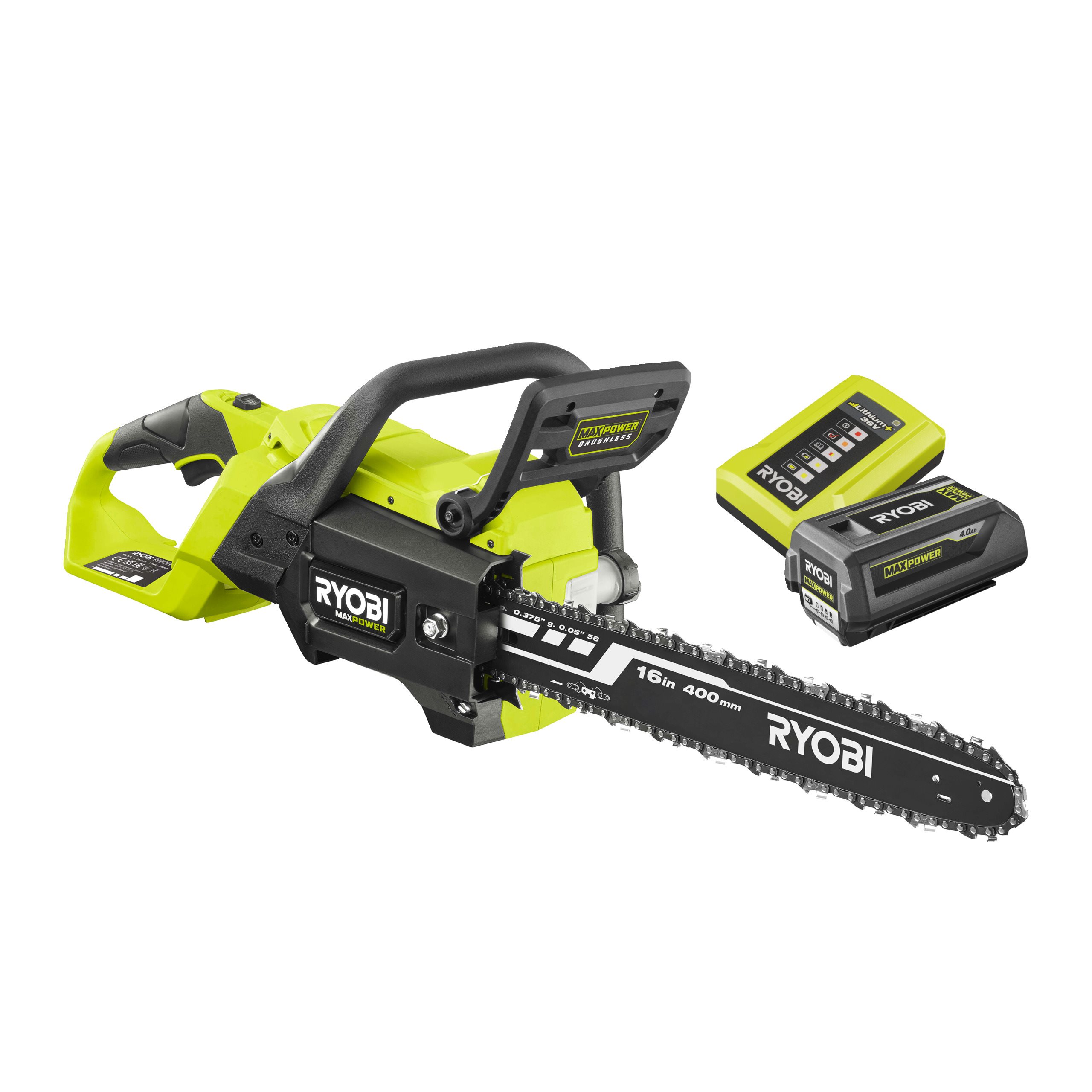 Ryobi Max Power Brushless 40Cm Chainsaw Kit (1X 4.0Ah)