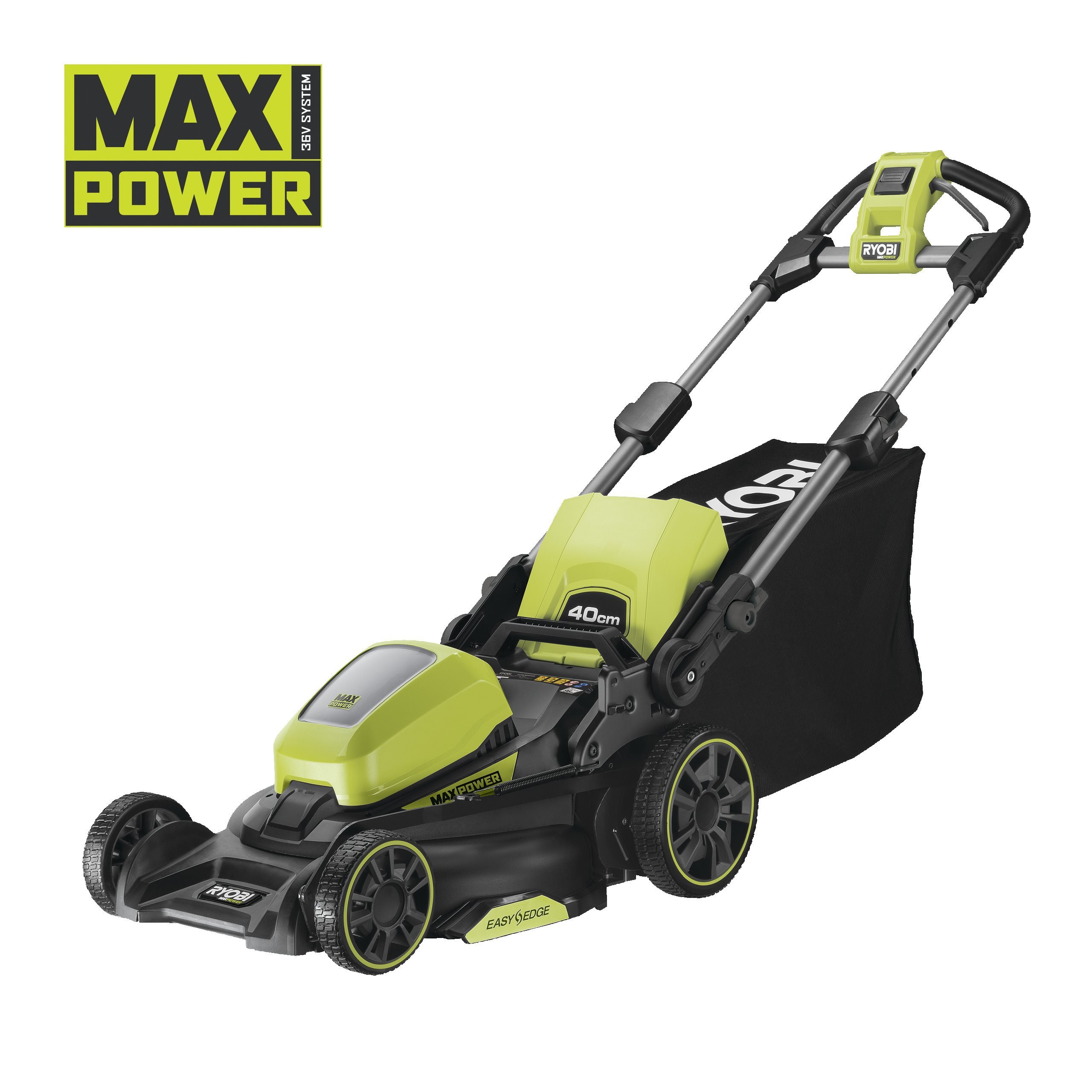 40cm Cordless Lawn Mower 36V RYOBI 36V MAX POWERI RY36LM40A-0