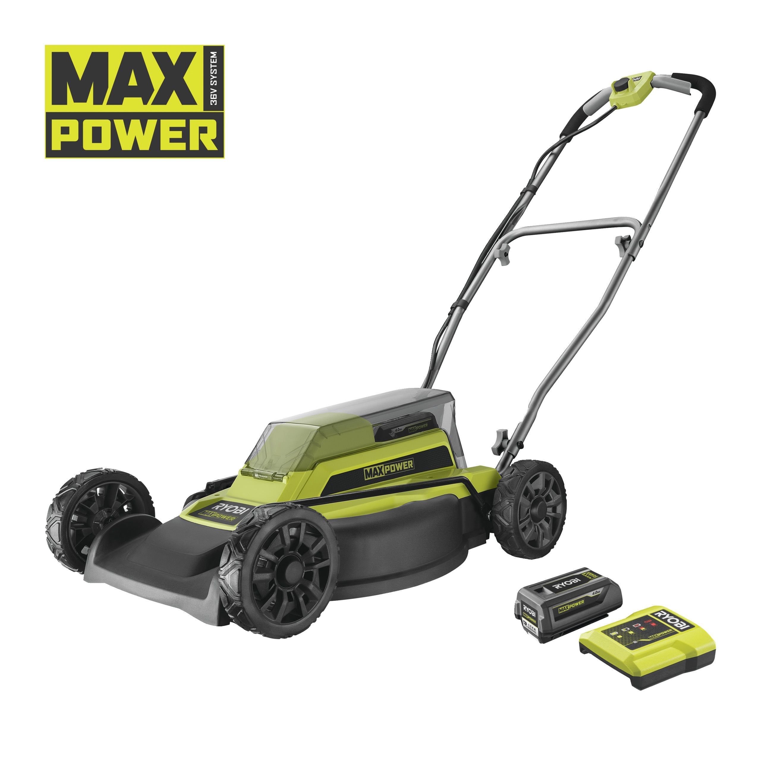 Ryobi RY36LMM46A MAX POWER 46cm Cordless Mulching Lawnmower