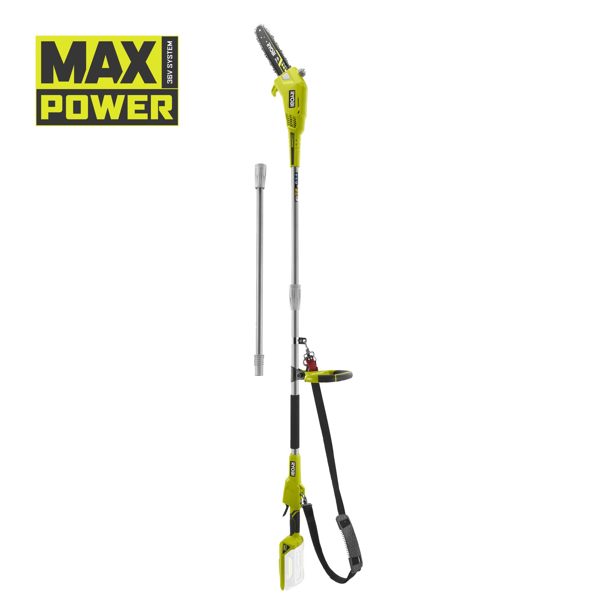 RYOBI Élagueuse sur Perche 36V MAX POWER RY36PP25A 0 – Élagage Arbres Coupe Branches en Hauteur Jusqu'à 4 Guide 25 cm Perche Télescopique Sans Batterie ni Chargeur - vue 4