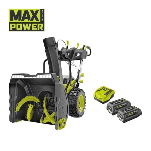 MAX POWER akumulatora bezsuku motora 61 cm sniega metējs (2 x 5,0 Ah)