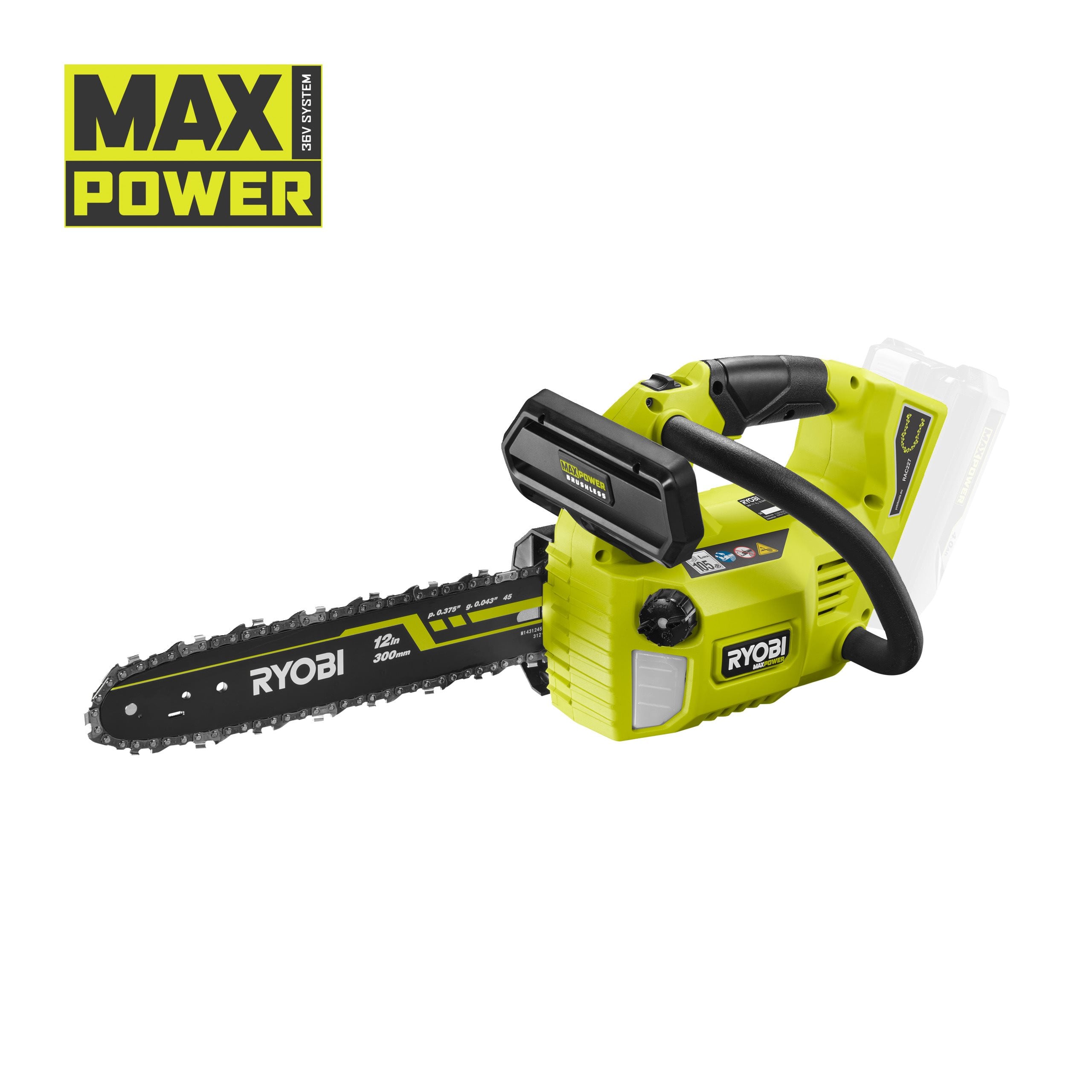 Ryobi RY36THCSX30A 0 Scie électrique à batterie sans balais 36 v Corps uniquement - vue 3