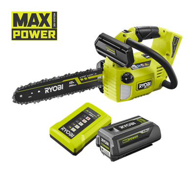 36V MAX POWER bezuhlíková řetězová pila s horní rukojetí a délkou lišty 30 cm (1 x 4,0Ah)