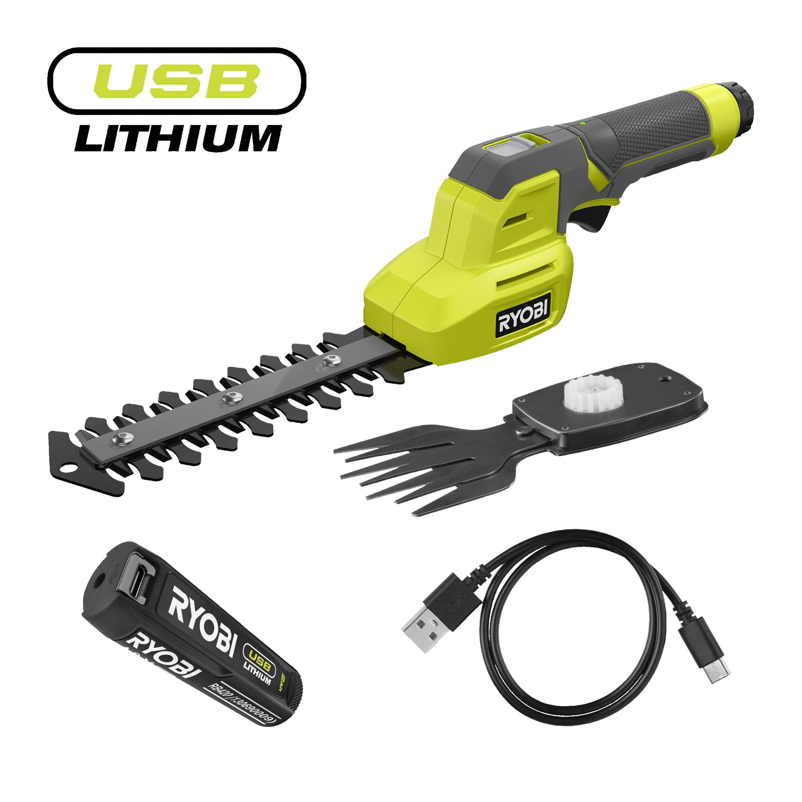 4V Cordless USB Lithium™ 2-in-1 Shear Shrubber (1 x 2.0Ah)_hero_0