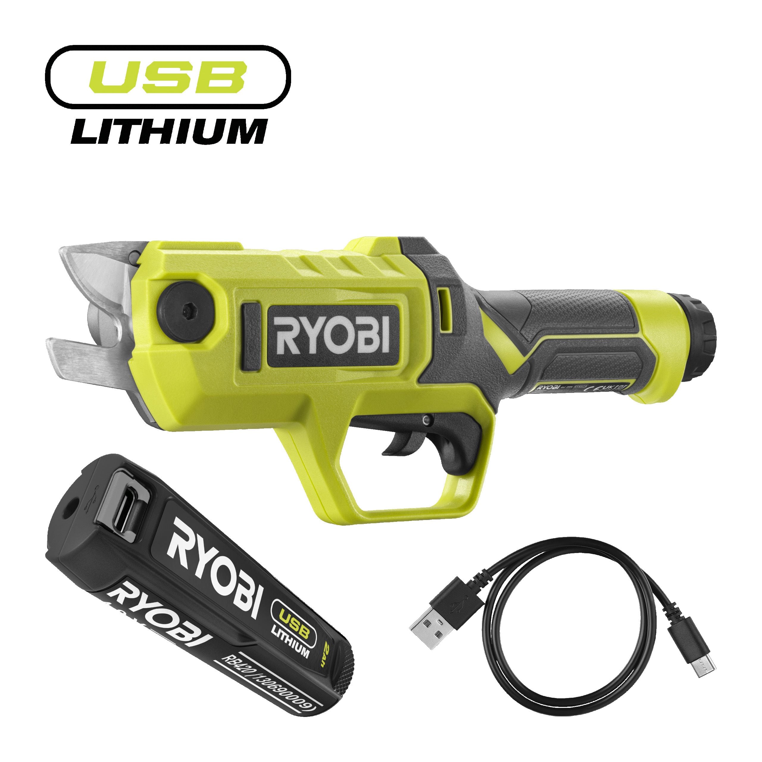 4V USB Lithium™ Cordless Compact Secateurs (1 x 4V 2.0Ah) | RYOBI ...